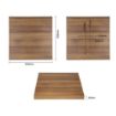 Picture of Bolero Pre-drilled Square Tabletop Rustic Oak 600mm - GR324