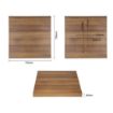 Picture of Bolero Pre-drilled Square Tabletop Rustic Oak 700mm - GR330