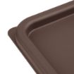 Picture of Hygiplas Square Food Storage Container Lid Brown Medium - FX141