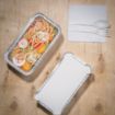 Picture of Nisbets Essentials Foil Containers and Lids 450ml (50 pack) - DP265