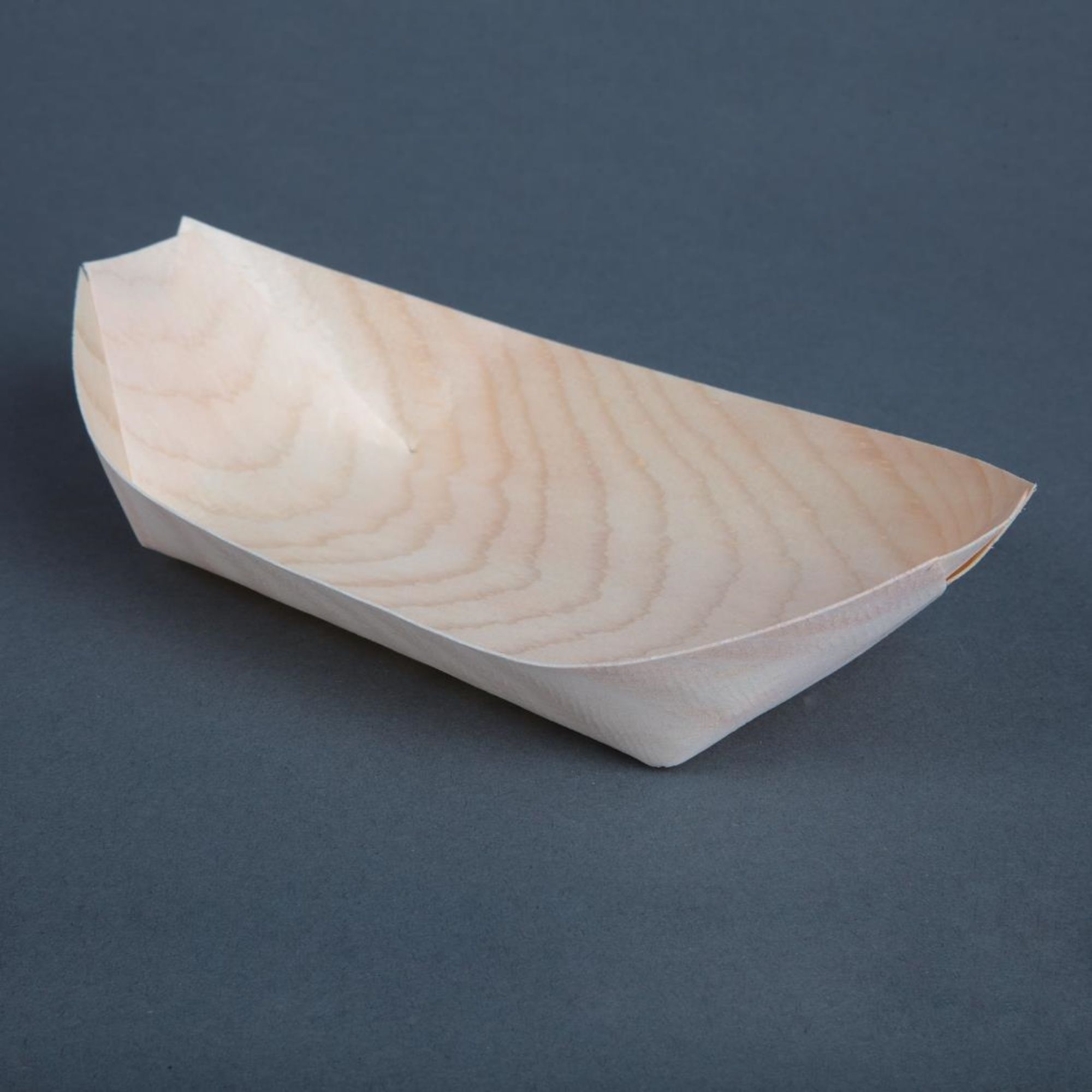 Picture of Fiesta Compostable Wooden Sushi Boats Medium 190mm (100 pack) - DK387