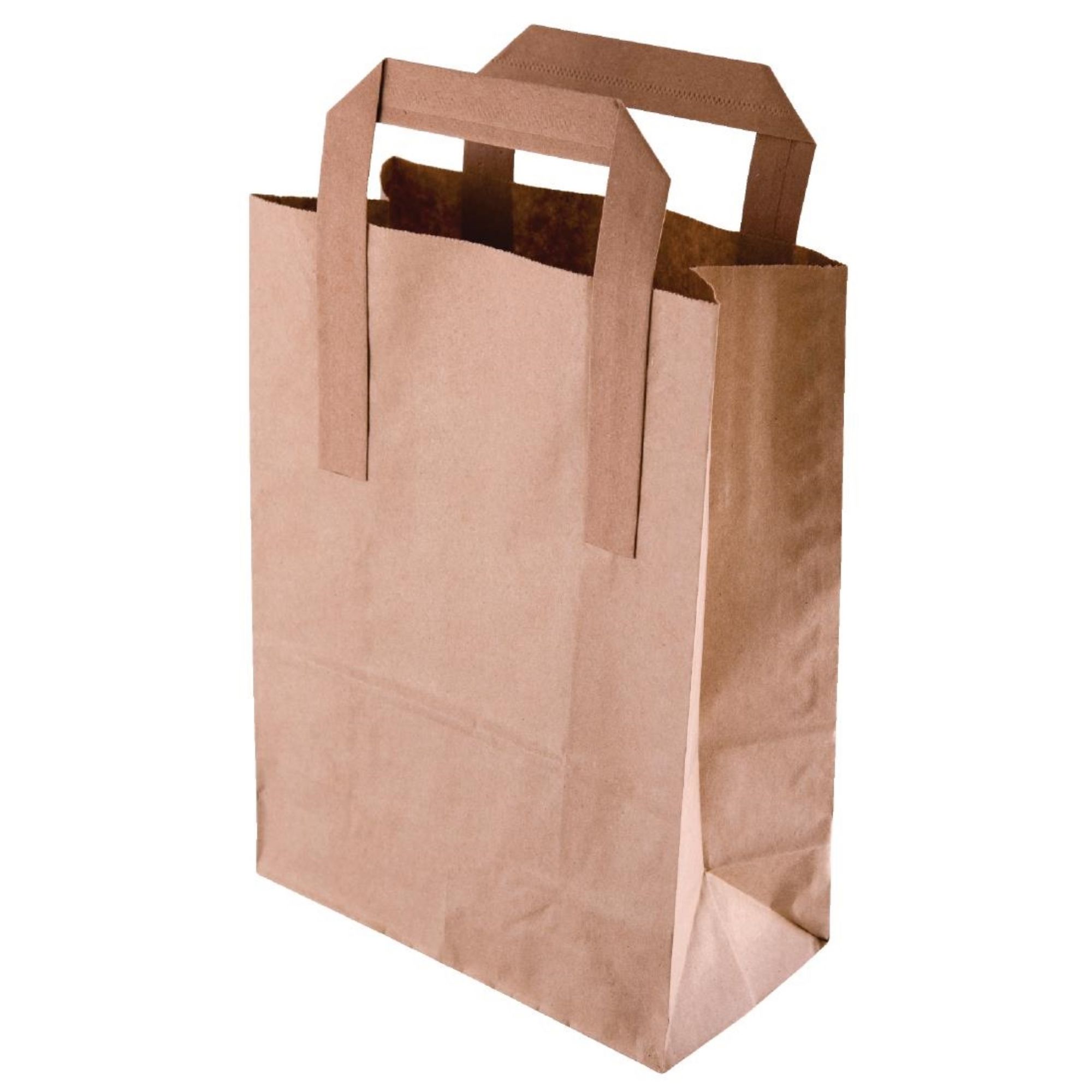 Picture of Fiesta Recyclable Brown Paper Bag with Handles Large (250 Pack) - CF592