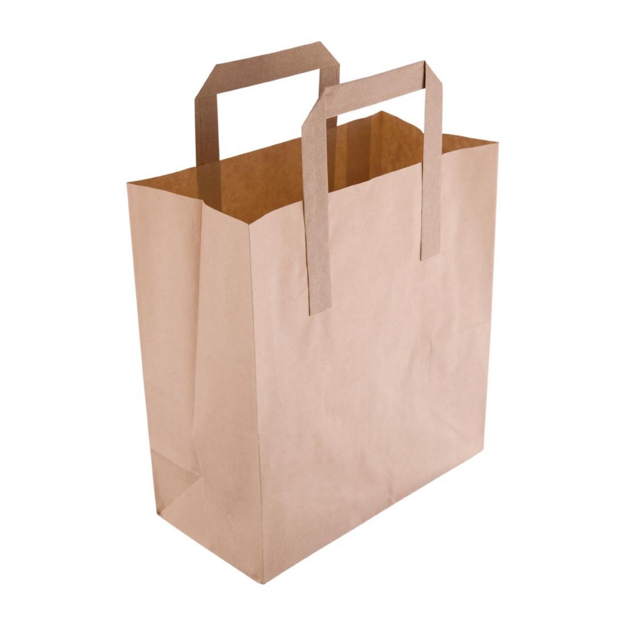 Picture of Fiesta Recyclable Brown Paper Bag with Handles Small (250 Pack) - CS351