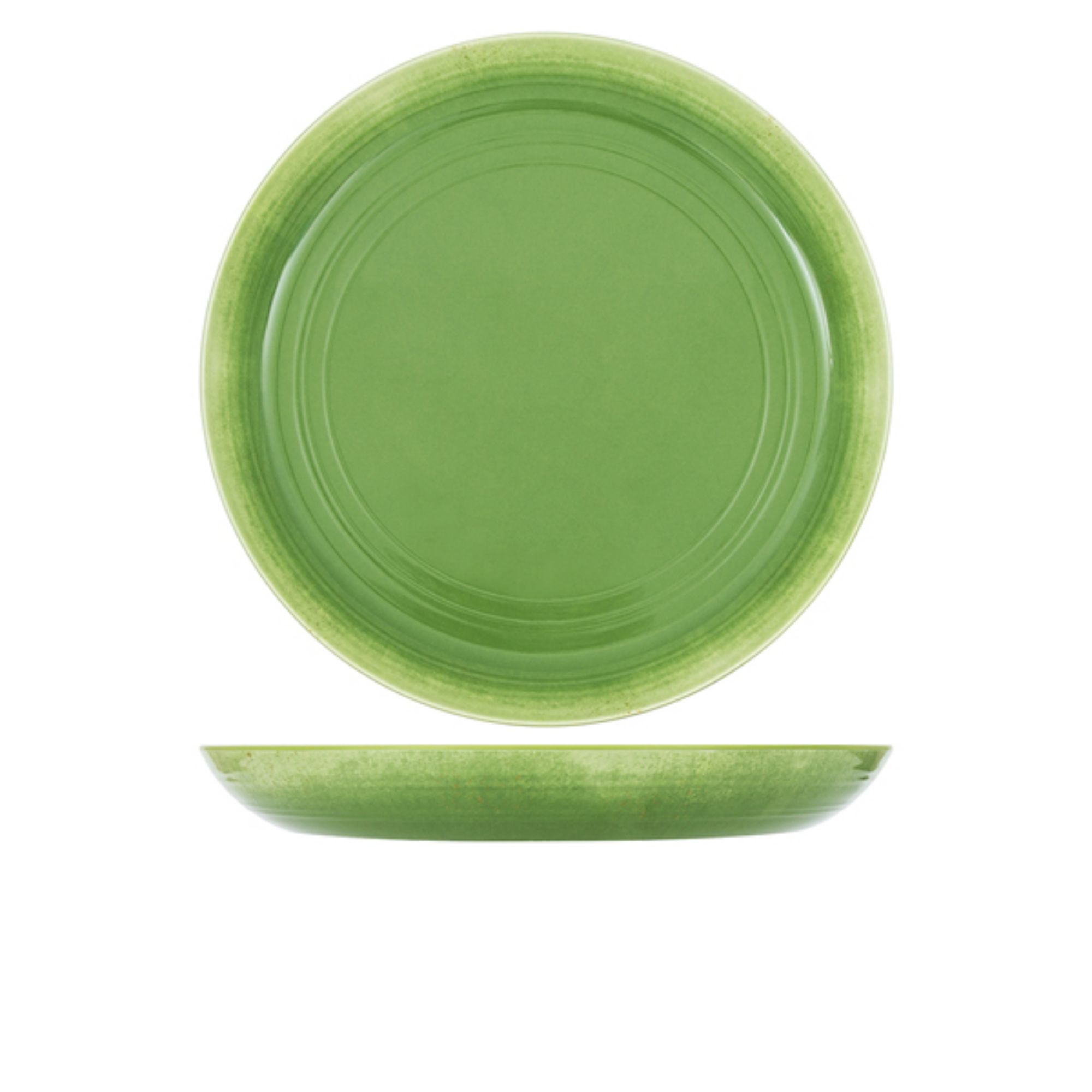 Picture of Light Green Glazed Melamine Casablanca Bowl 38 x 4.5cm - CA380936