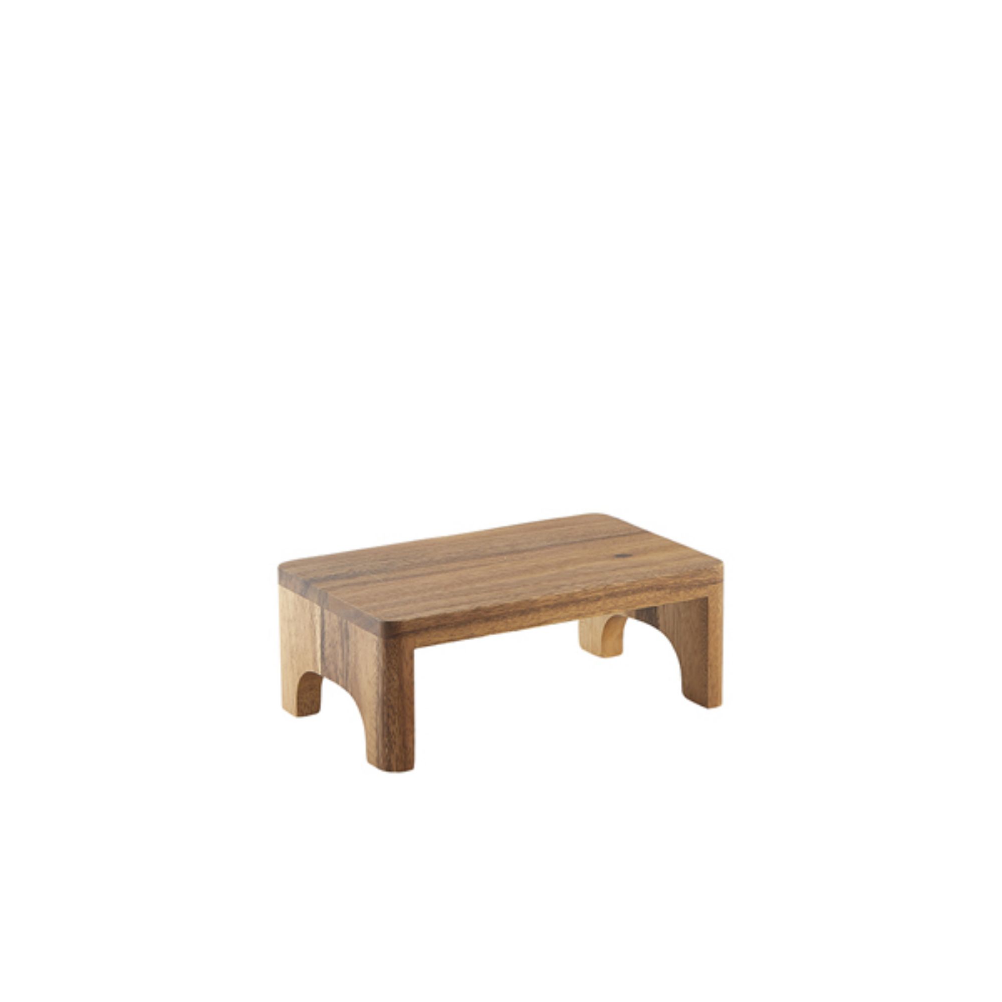 Picture of Genware Acacia Wood Buffet Riser GN 1/2 15cm (H) - RSR-WGN12