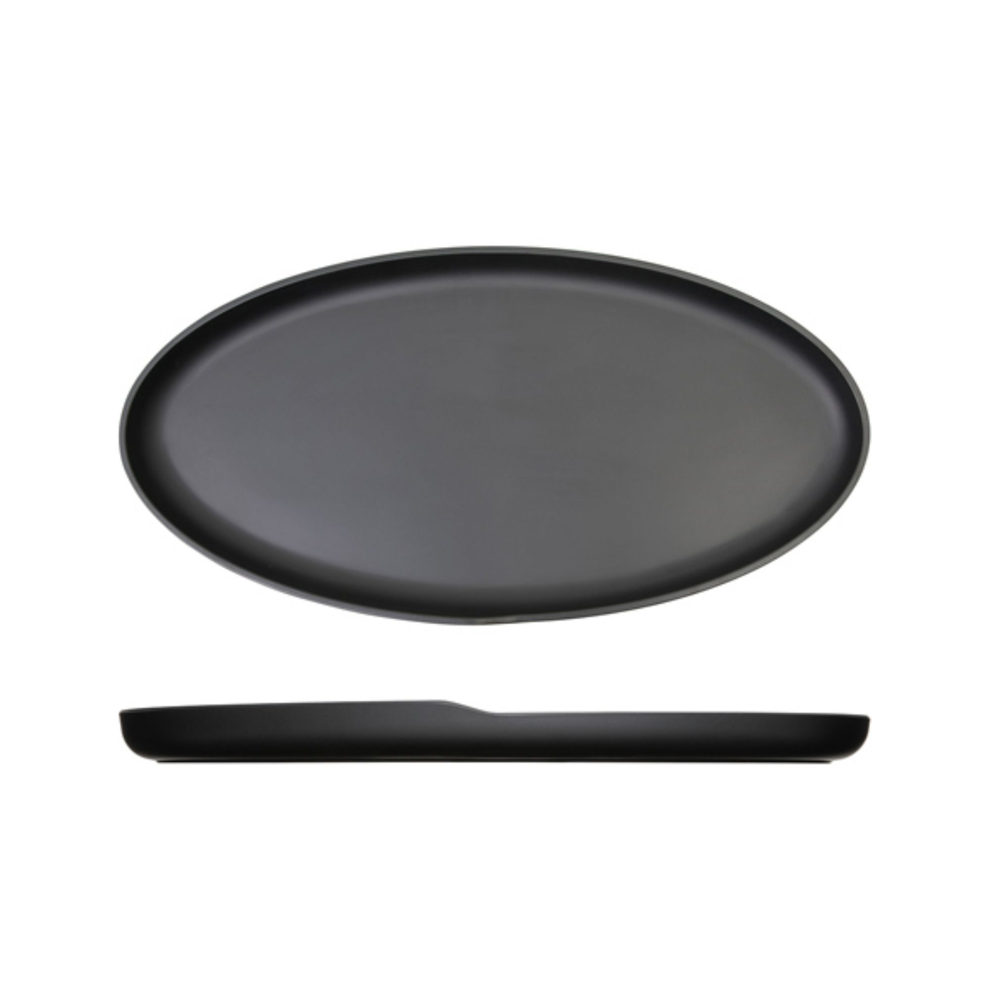 Picture of Black Copenhagen Oval Melamine Dish 47.5 x 24cm - CP472502