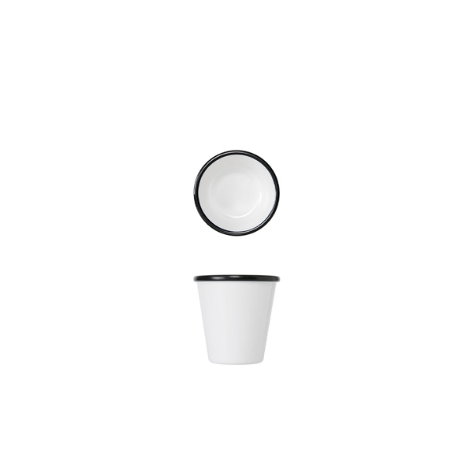 Picture of Black/White Melamine Athens Pot 9.2 x 9cm - AT091803