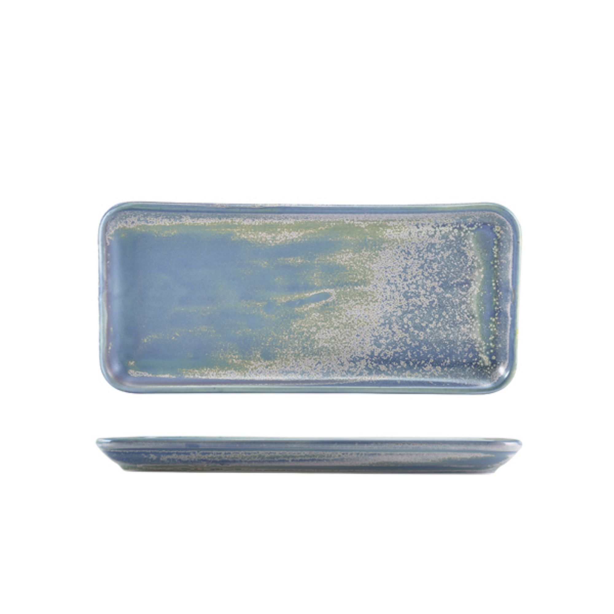 Picture of Terra Porcelain Seafoam Narrow Rectangular Platter 27 x 12.5cm - NR-PSF27