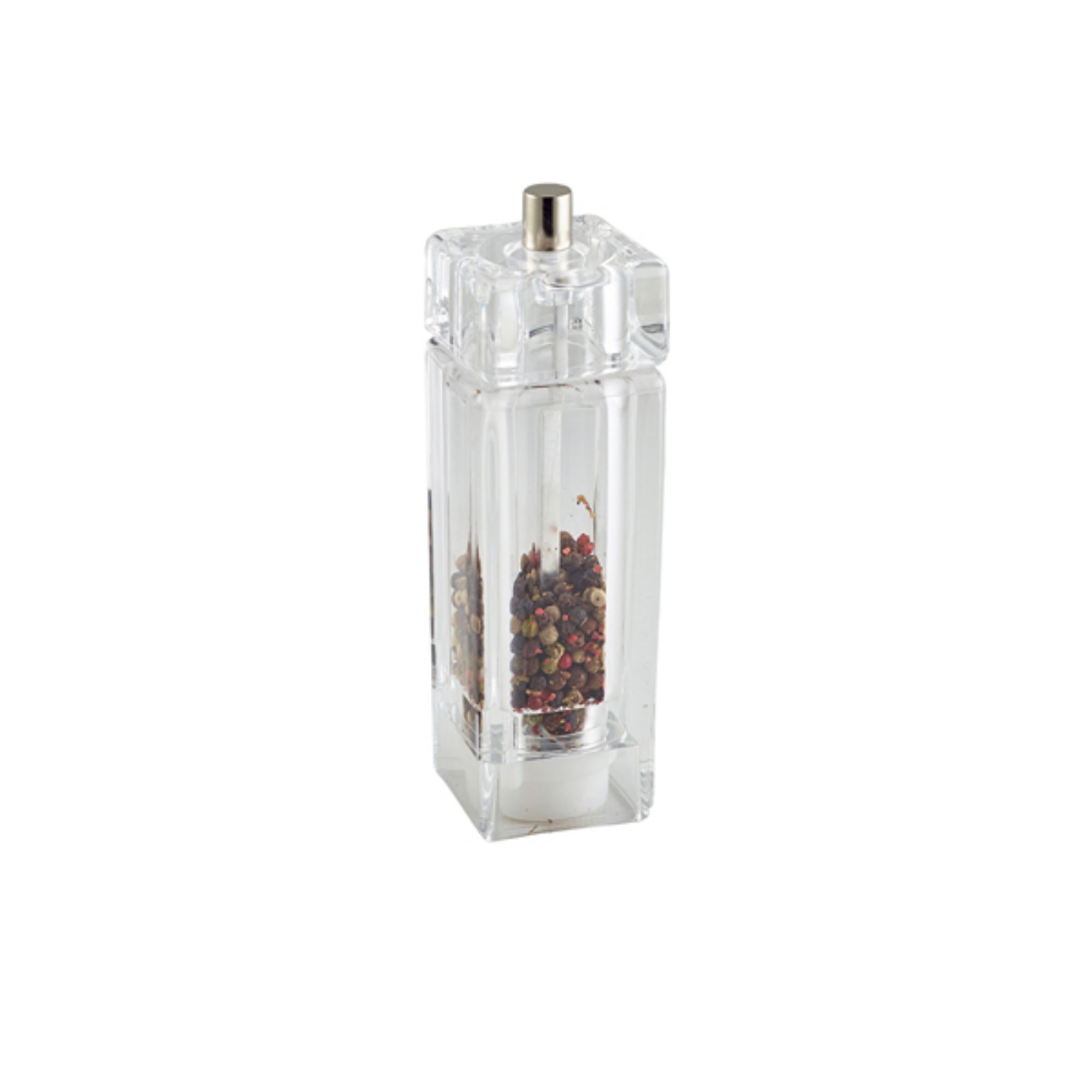 Picture of GenWare Clear Square Salt/Pepper Grinder 15cm - SPSQ15