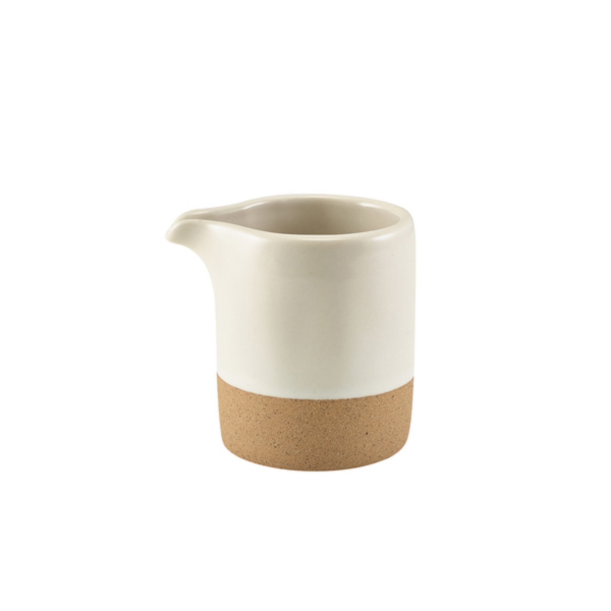 Picture of GenWare Kava White Stoneware Jug 9cl/3.2oz - JUG-KW9