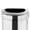 Picture of Bolero 'D' Shape Bin with Open Lid Brushed Steel 86Ltr - HT463