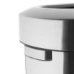 Picture of Bolero 'D' Shape Bin with Open Lid Brushed Steel 86Ltr - HT463