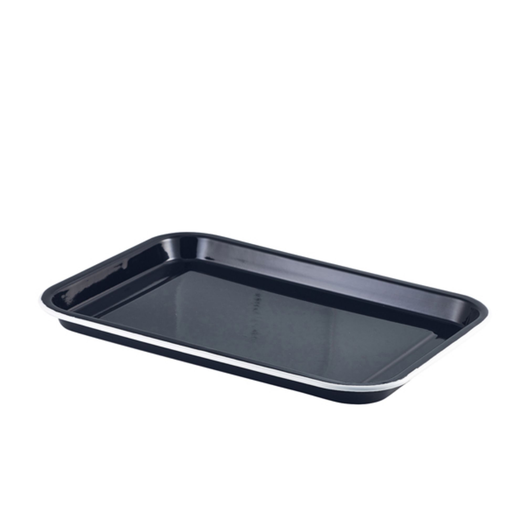 Picture of Enamel Serving Tray Black with White Rim 33.5x23.5x2.2cm - 942933BK