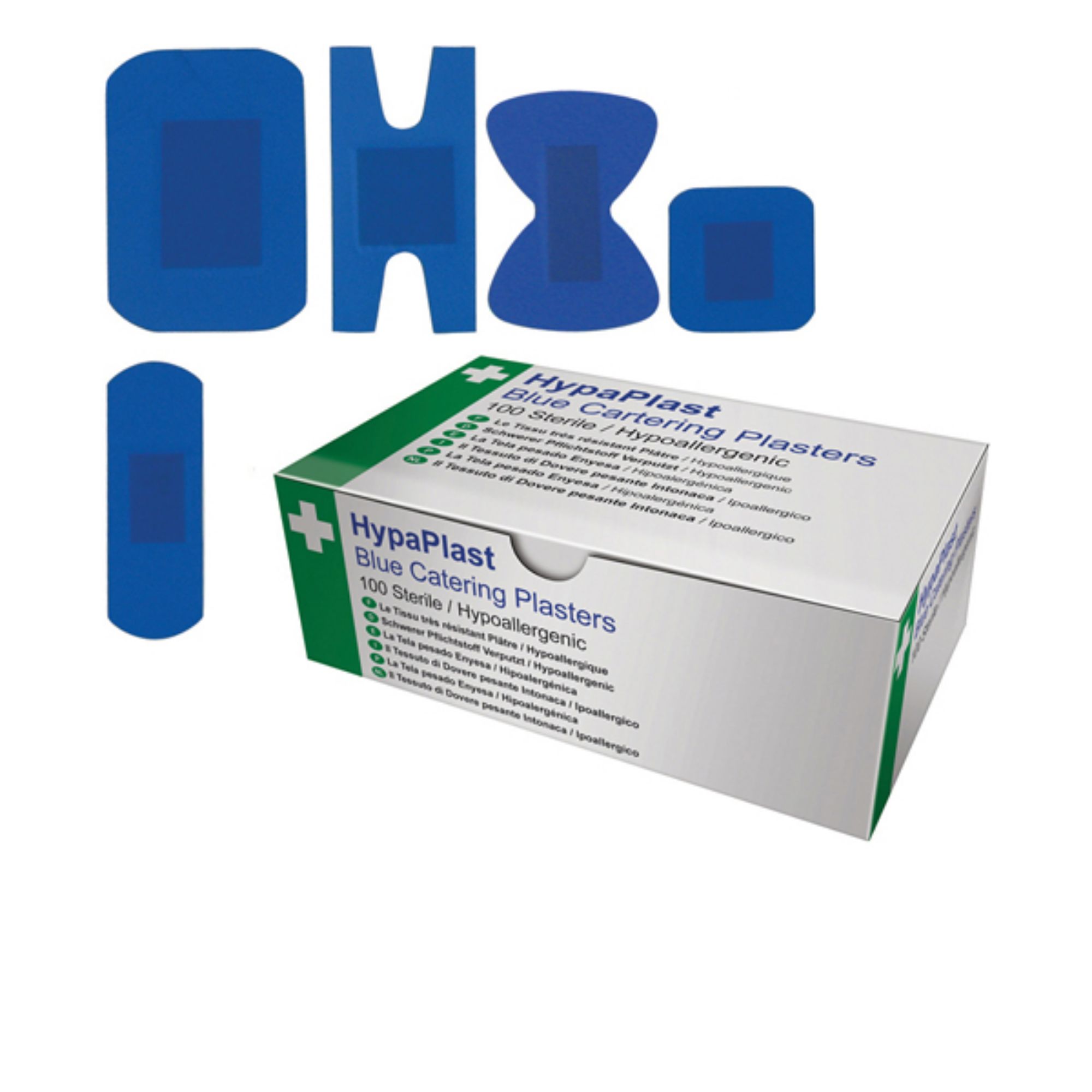 Picture of Blue Detectable Plasters Mix 5 Types Box 100 - FAPLMIX