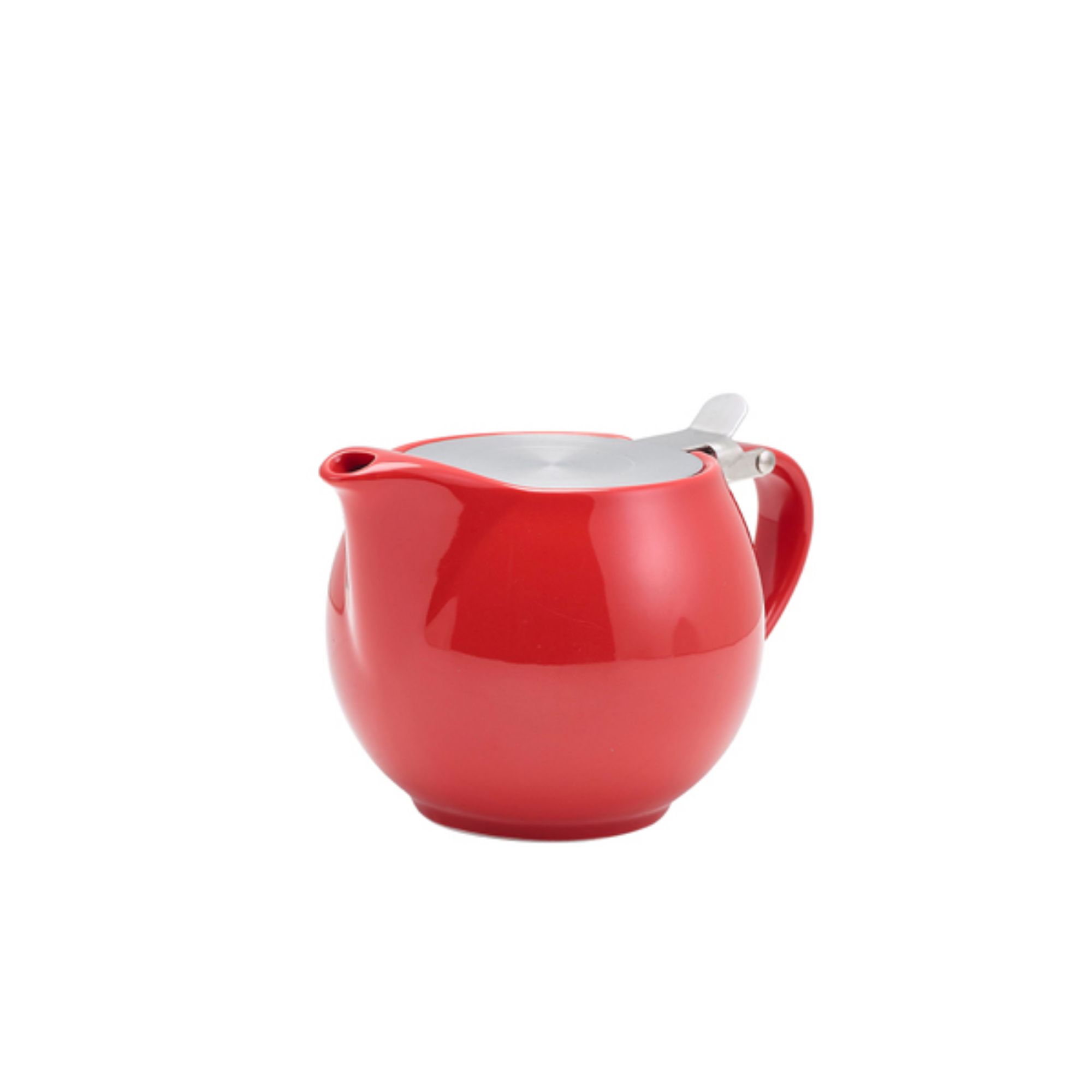 Picture of GenWare Porcelain Red Teapot with St/St Lid & Infuser 50cl/17.6oz - 395950R