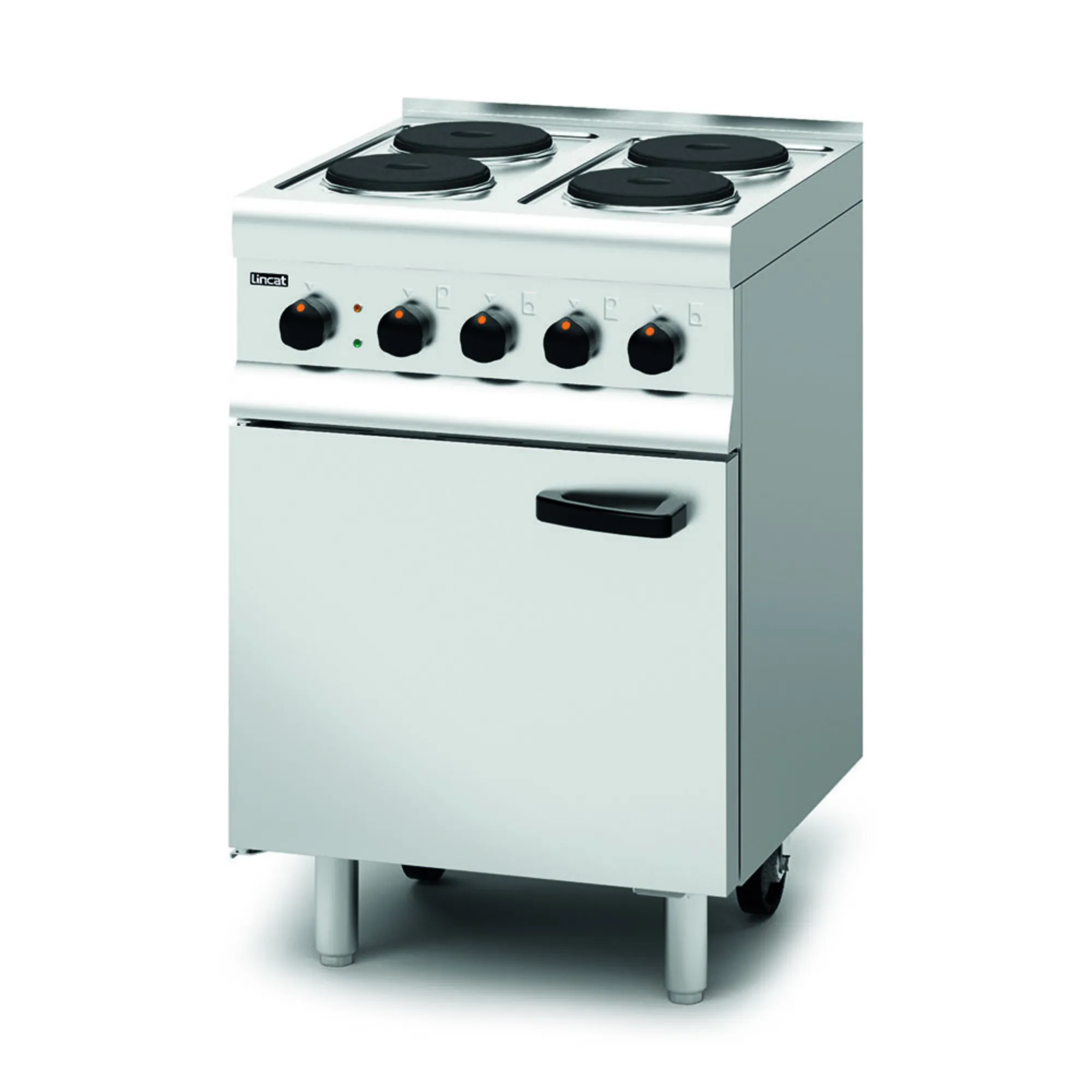 Picture of Lincat Silverlink 600 Electric Free-standing Oven Range - Castors at Rear - 4 Plates - W 600 mm - 11.0 kW - ESLR6C