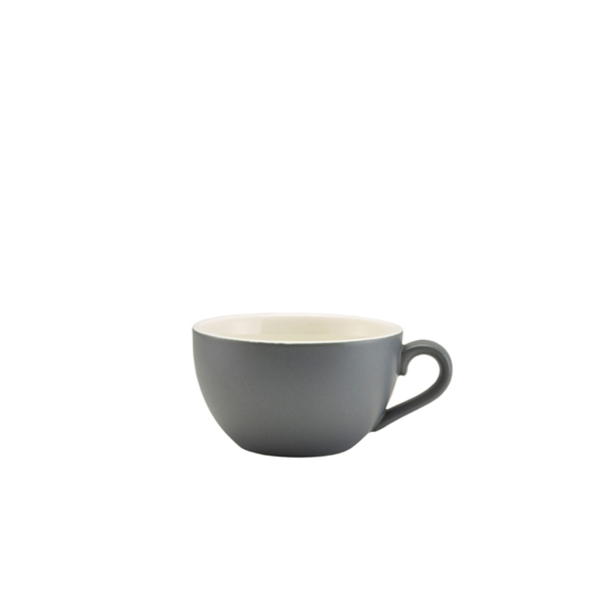 Picture of Genware Porcelain Matt Grey Bowl Shaped Cup 17.5cl/6oz - 322118MG