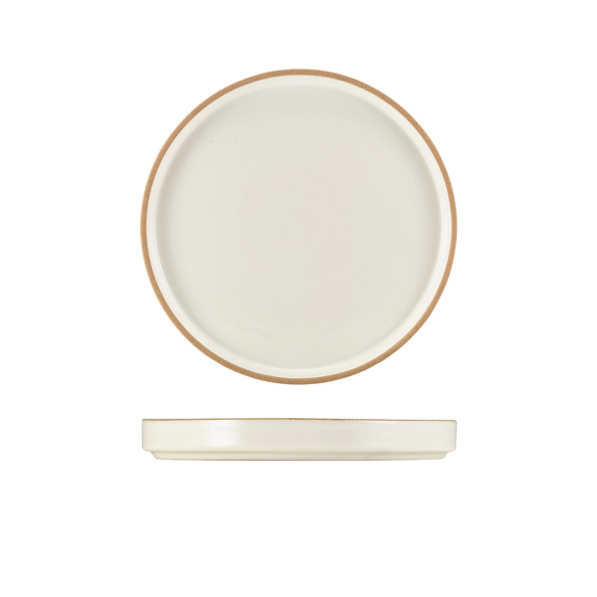 Picture of GenWare Kava White Stoneware Presentation Plate 20cm - LP-KW20