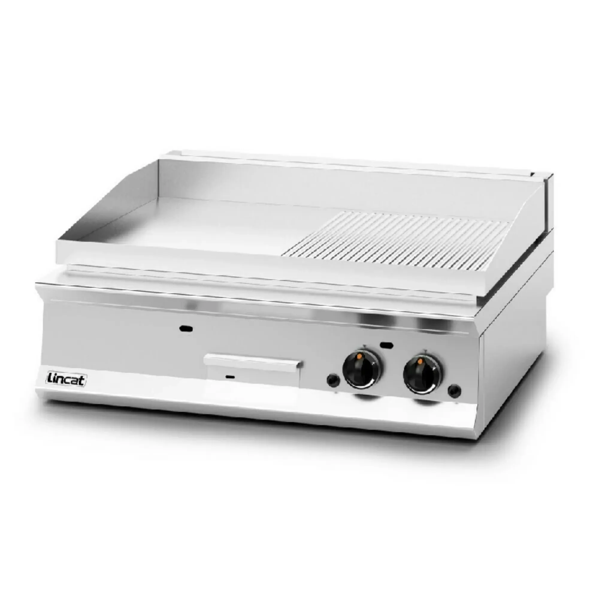 Picture of Lincat Opus 800 Propane Gas Counter-top Griddle - Ribbed Plate - W 900 mm - 23.0 kW - OG8202/R/P