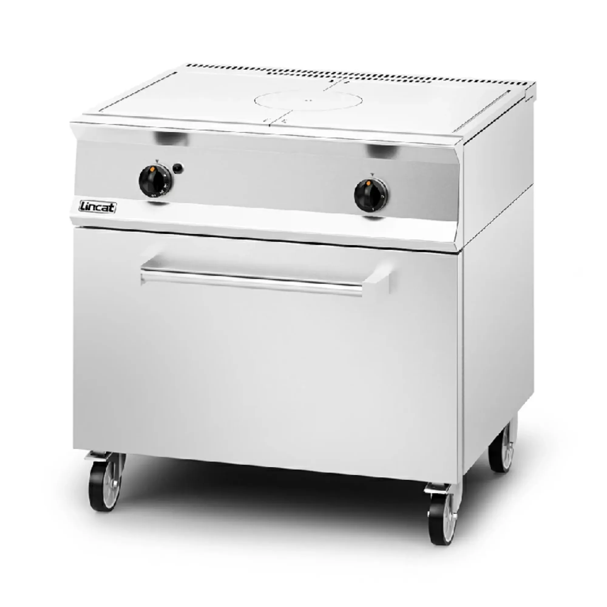 Picture of Lincat Opus 800 Propane Gas Free-standing Solid Top Oven Range [Drop-Down Door] - W 900 mm - 19.0 kW - OG8005/P/DD