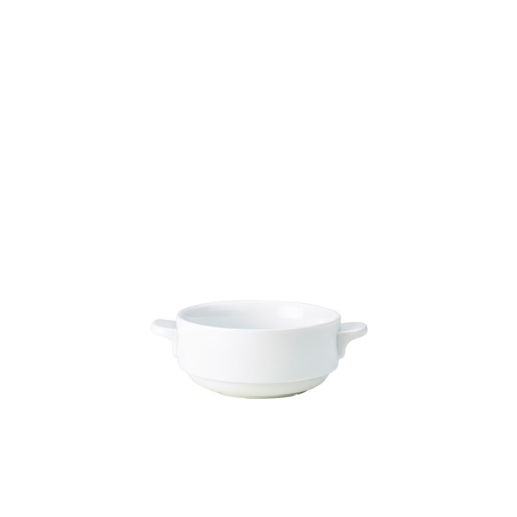 Picture of Genware Porcelain Lugged Soup Bowl 25cl/8.75oz - 360211