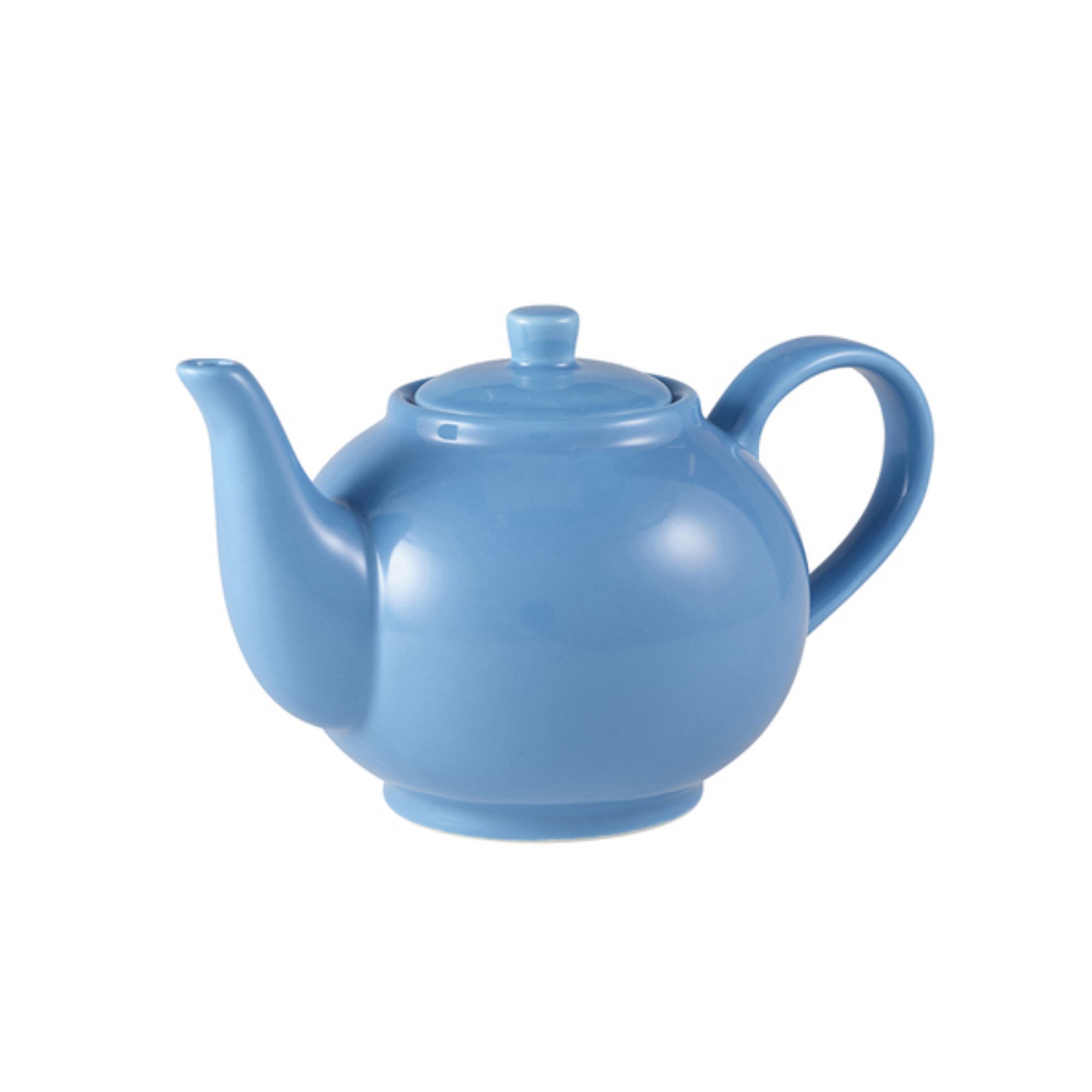 Picture of Genware Porcelain Blue Teapot 45cl/15.75oz - 393945BL