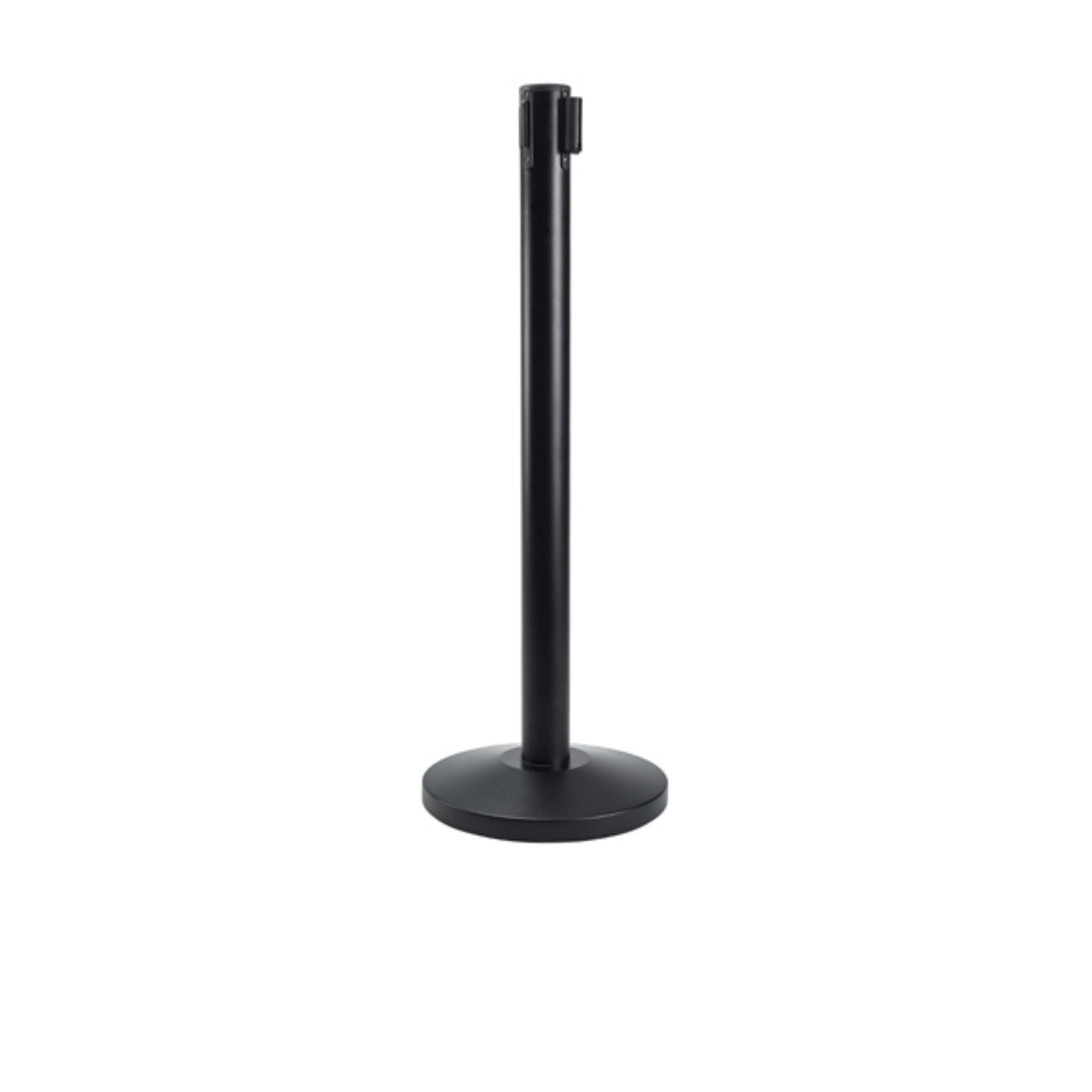 Picture of Black Barrier Post - Retractable Black Belt - BP-BLTBBK