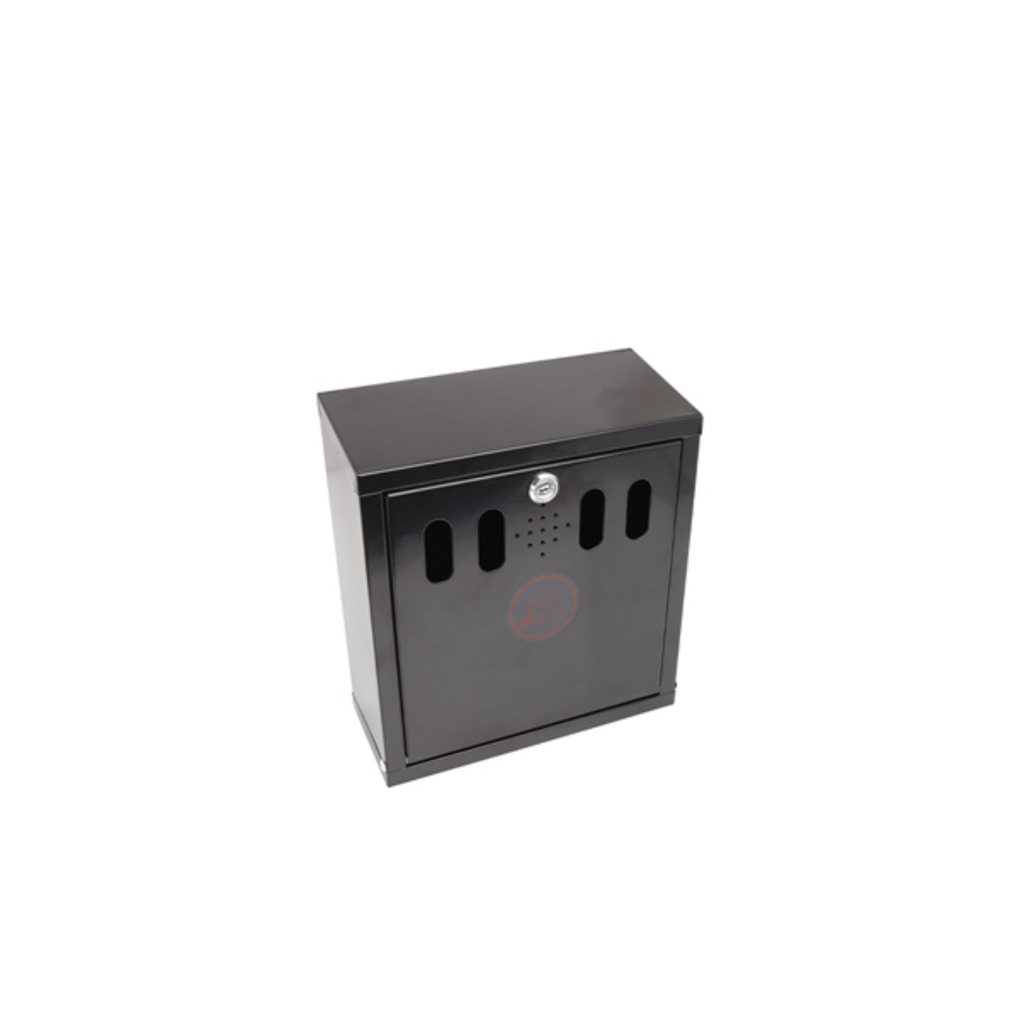 Picture of Genware Black Wall-Mounted Outdoor Ashtray - AT-WM-BLK