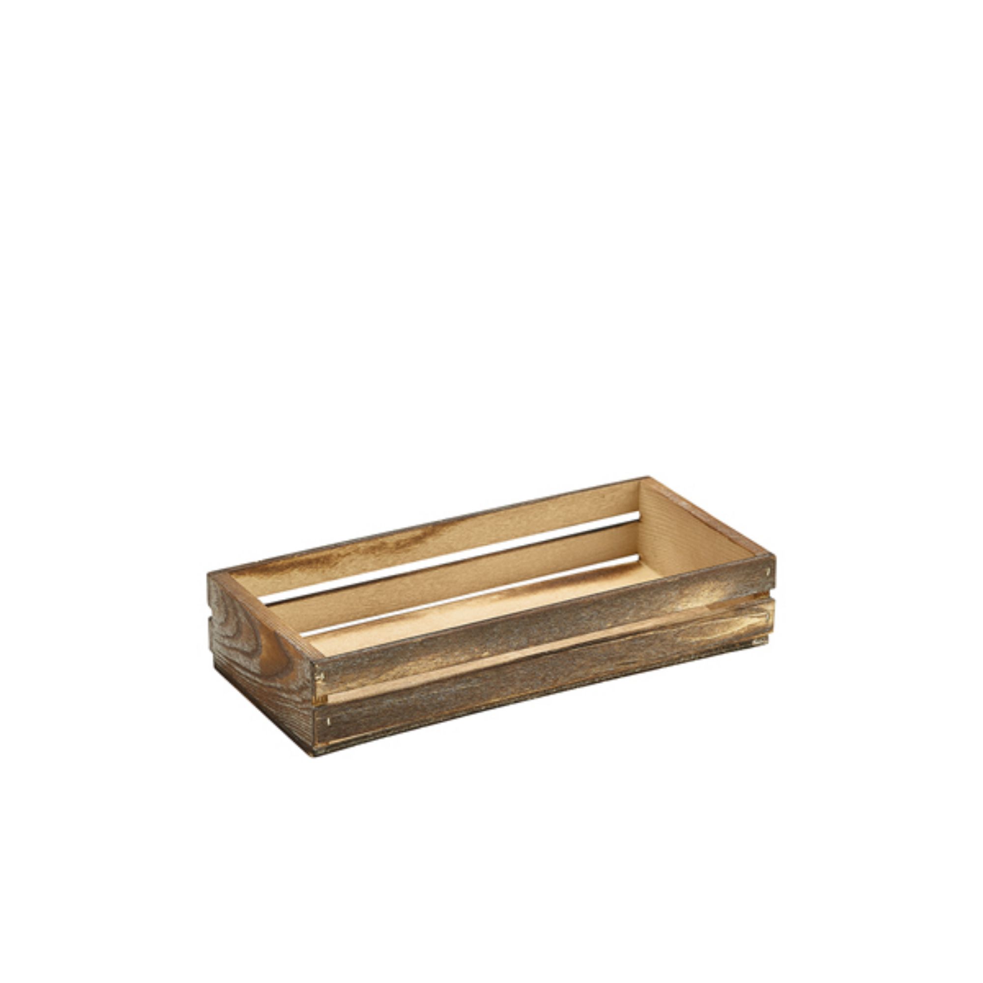Picture of Genware Dark Rustic Wooden Crate 25 x 12 x 5cm - TR215