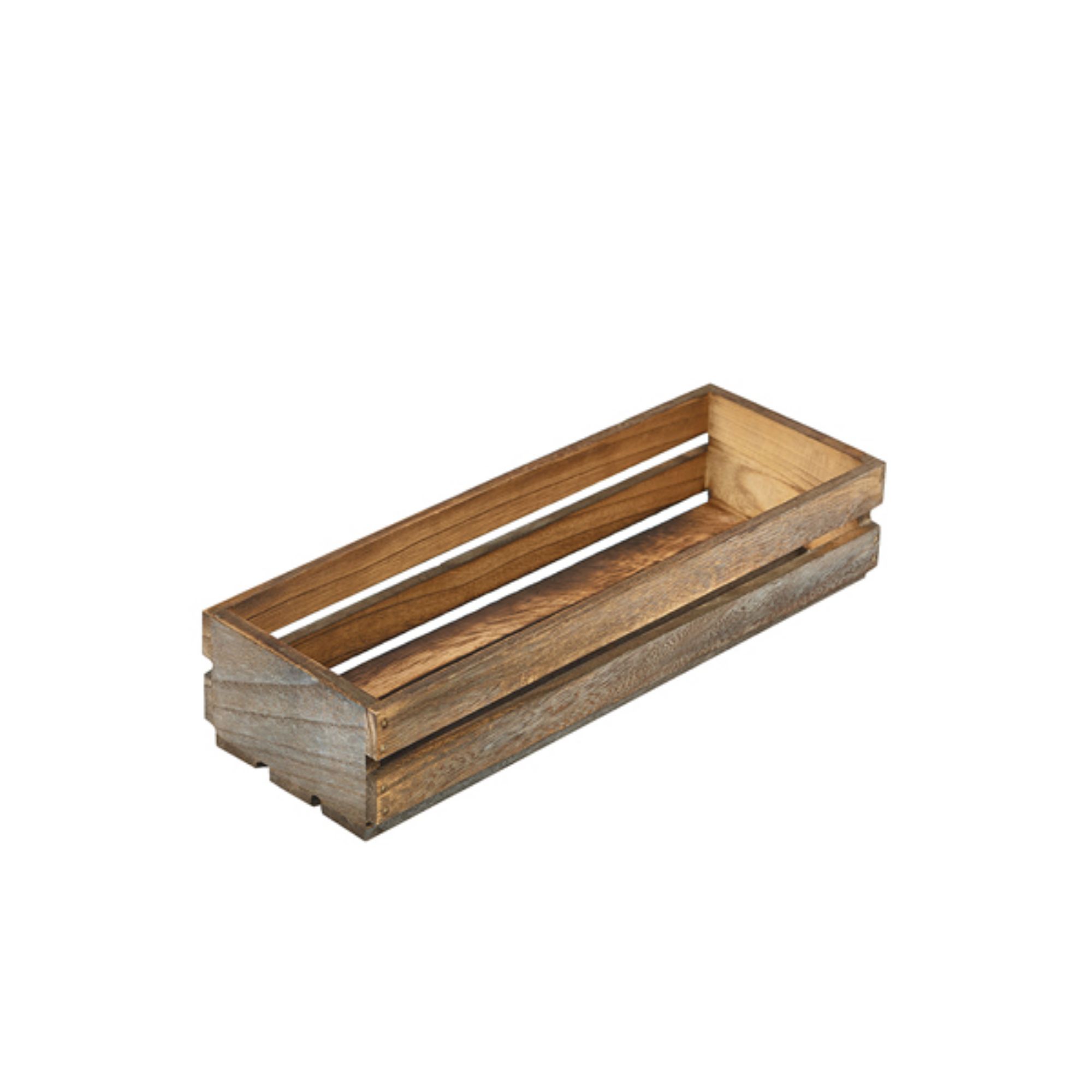 Picture of Genware Dark Rustic Wooden Crate 34 x 12 x 7cm - TR220