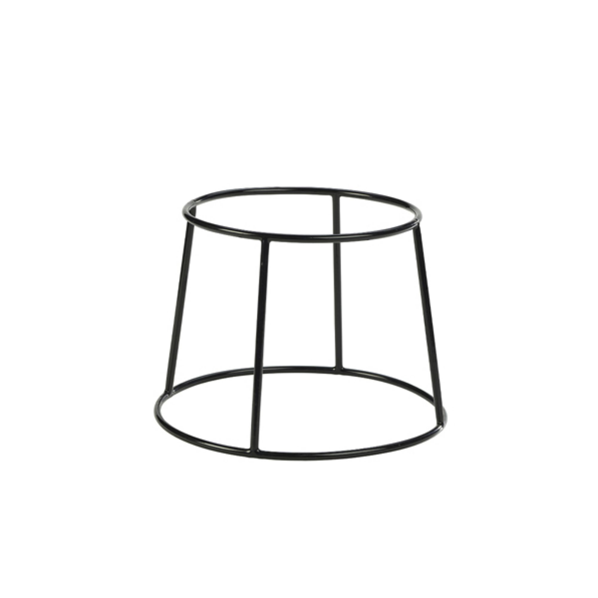 Picture of Genware Black Anti-Slip Round Buffet Riser 18cm - RSR-RBK18