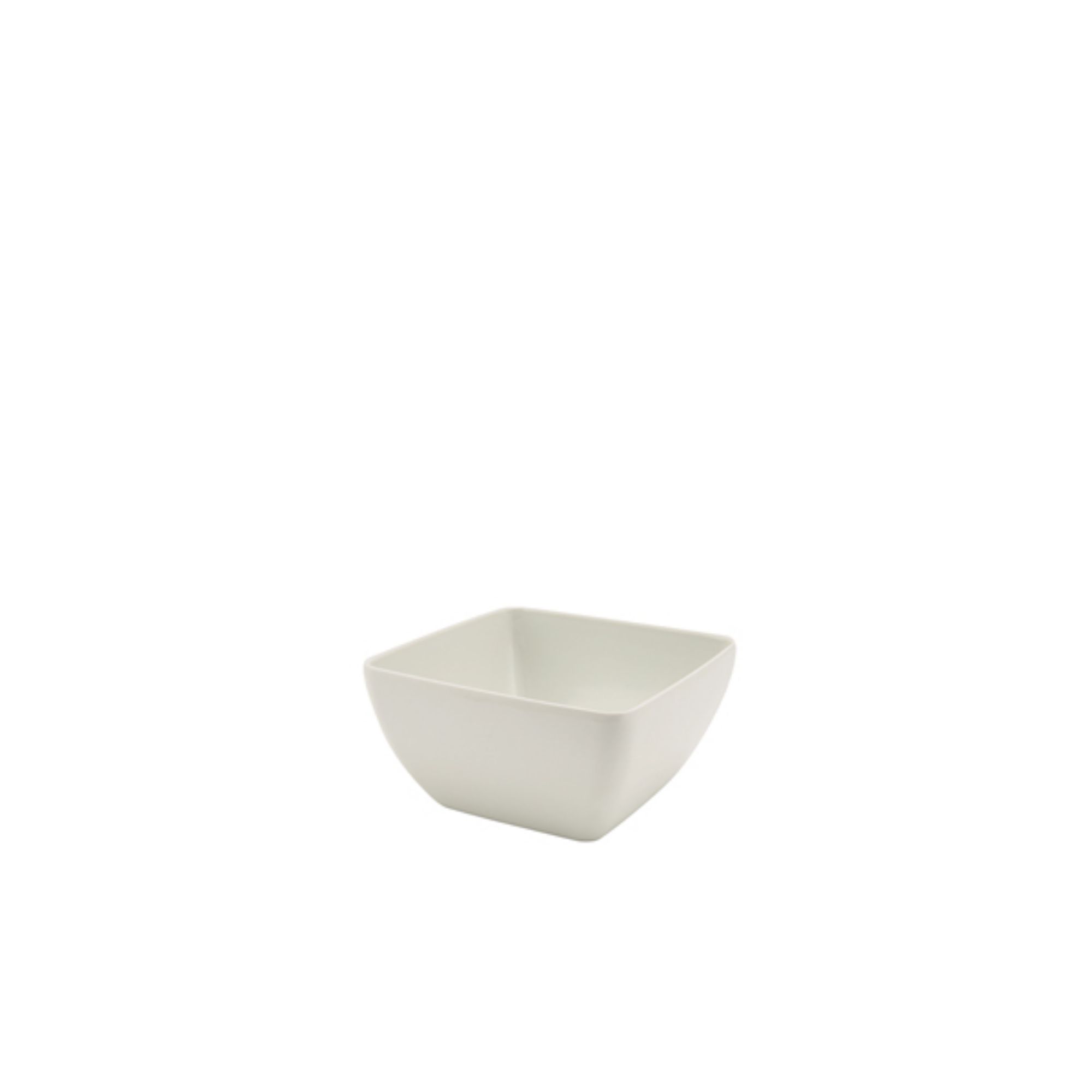 Picture of White Melamine Curved Square Bowl 12.5cm - MELSQB-12