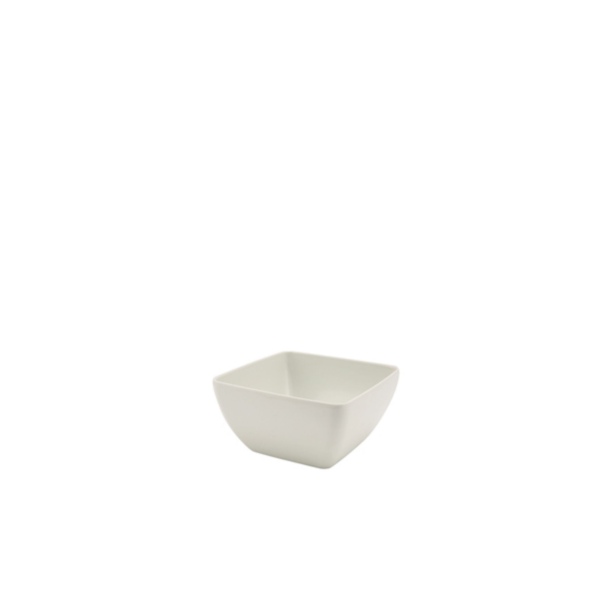 Picture of White Melamine Curved Square Bowl 10.5cm - MELSQB-10