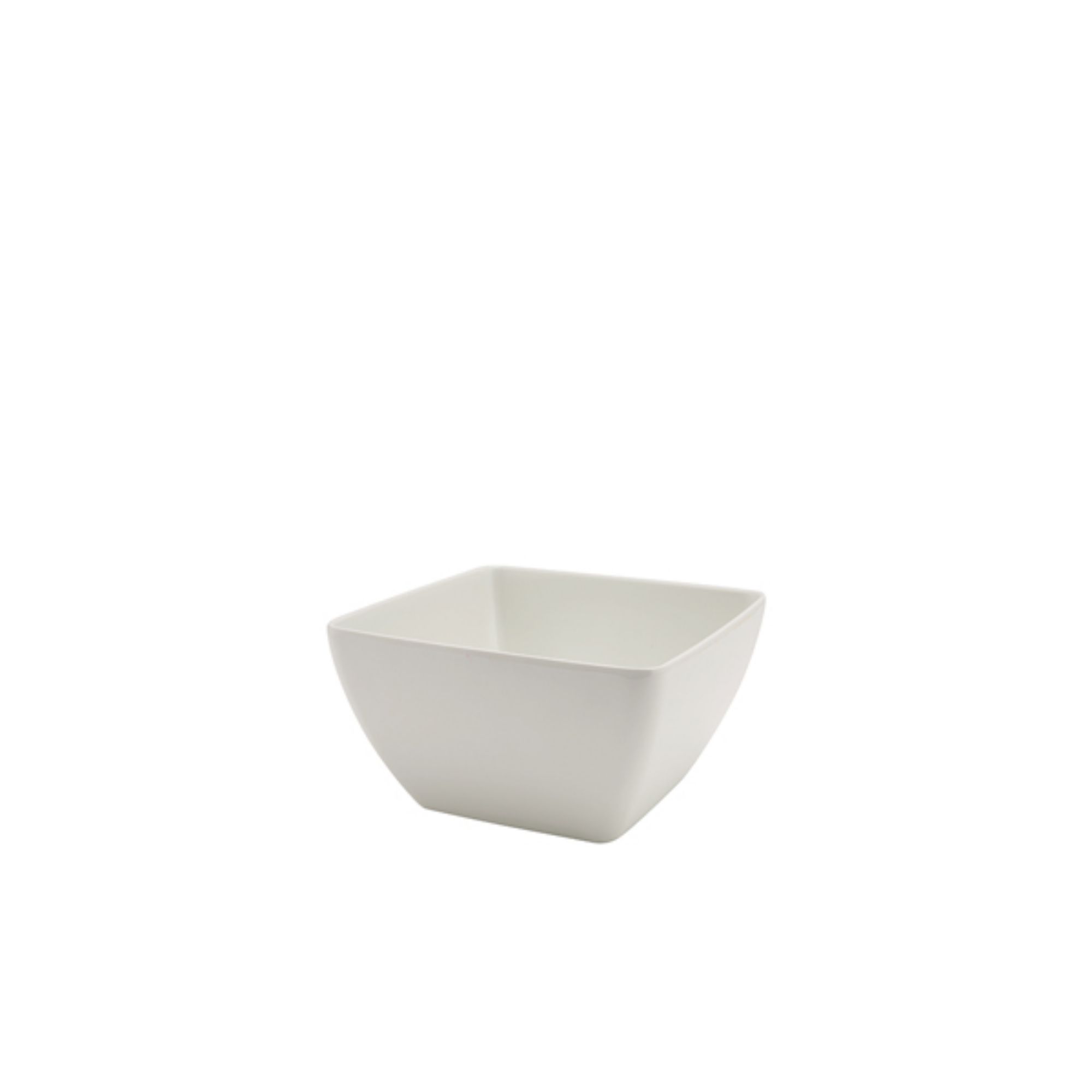 Picture of White Melamine Curved Square Bowl 19cm - MELSQB-20