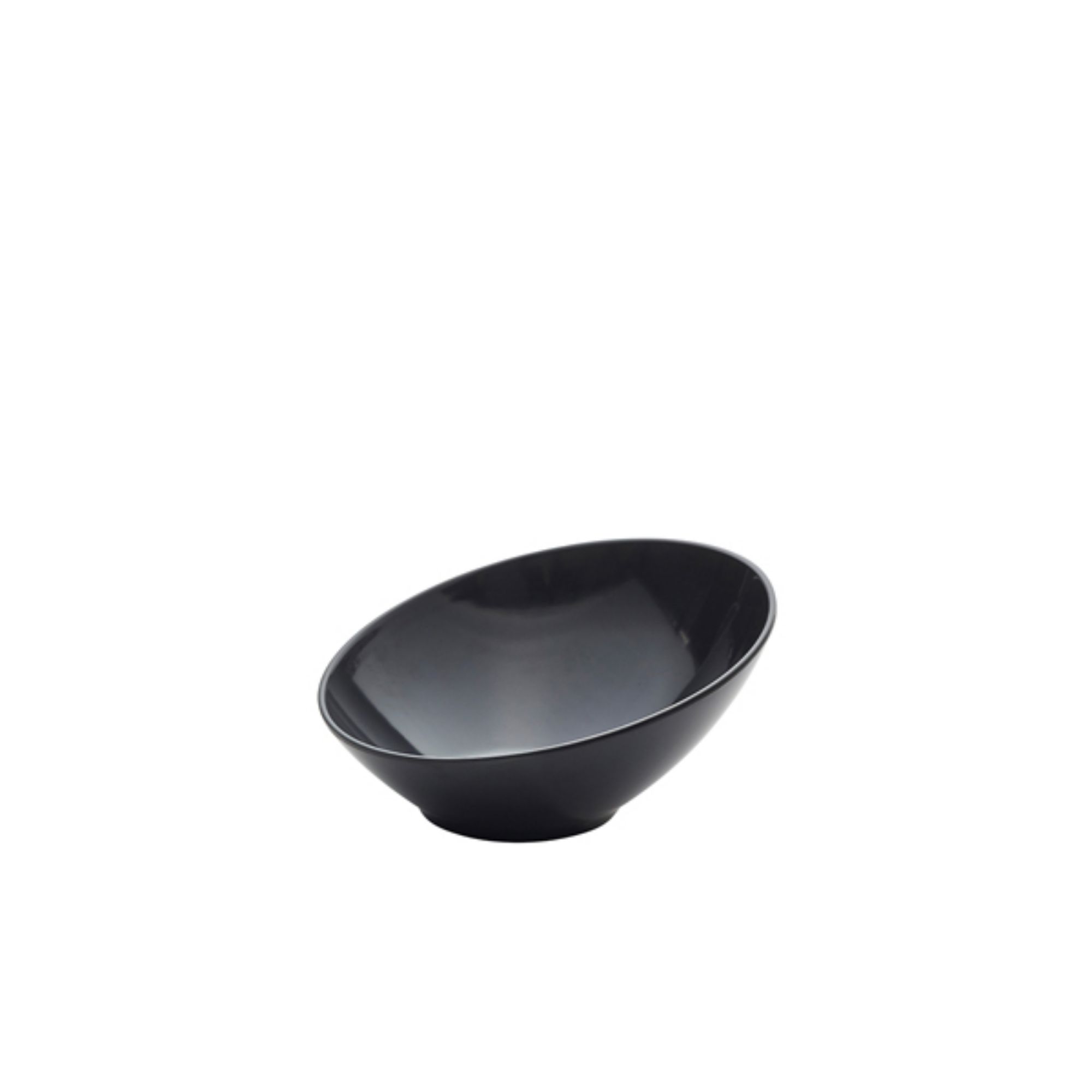Picture of Black Melamine Slanted Buffet Bowl 21 x 20 x 10cm - MELSLB-21BK