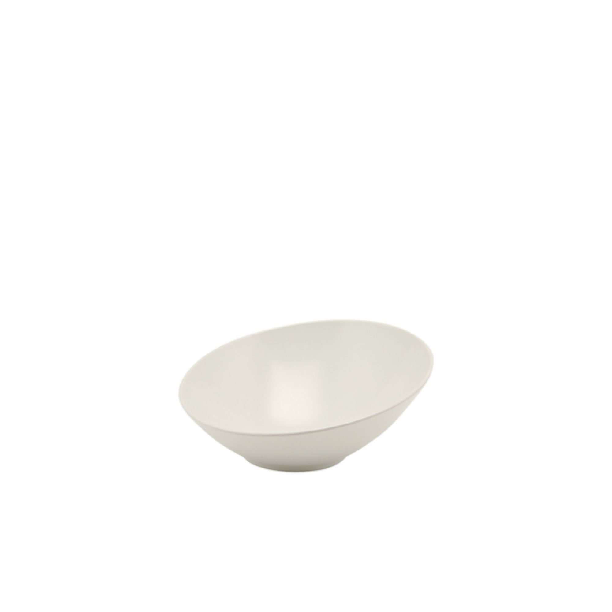 Picture of White Melamine Slanted Buffet Bowl 21 x 20 x 10cm - MELSLB-21