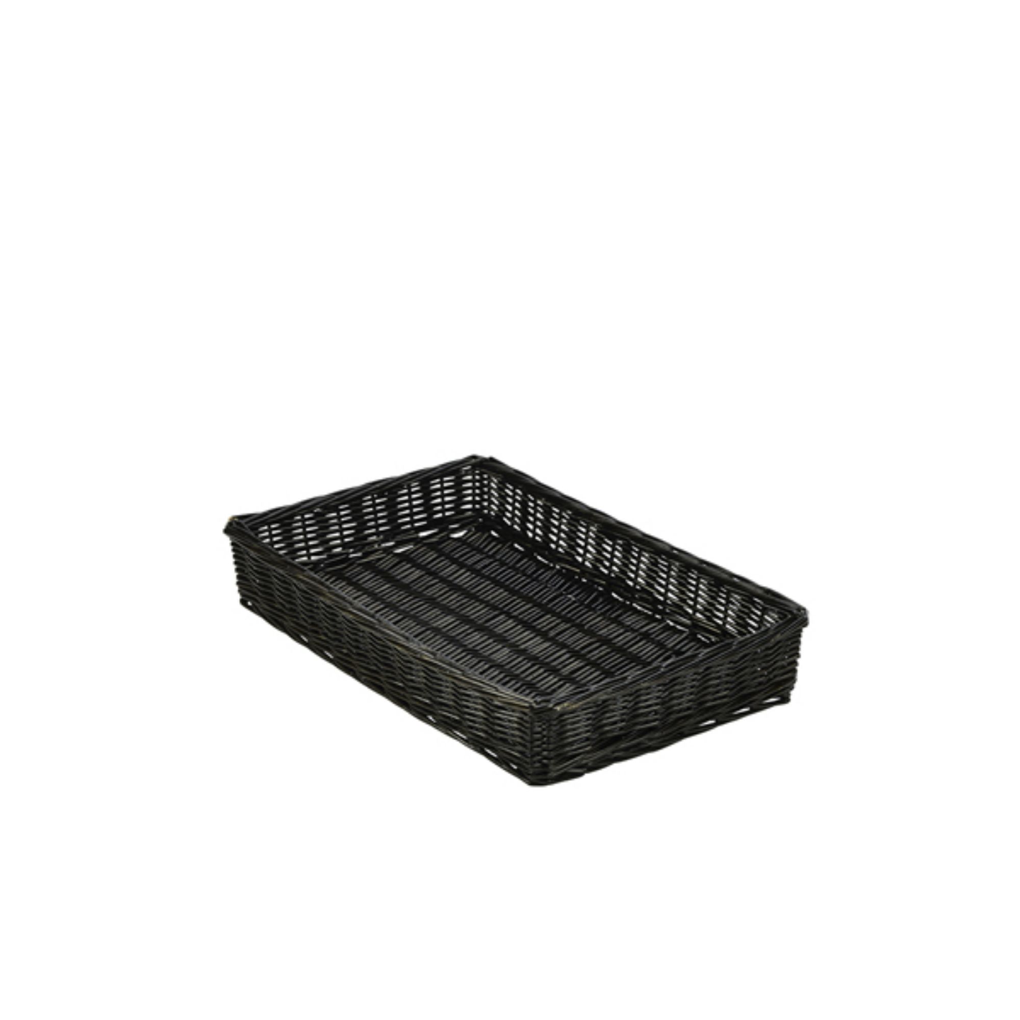 Picture of Wicker Display Basket Black 46X30X8cm - WDB-4630BK