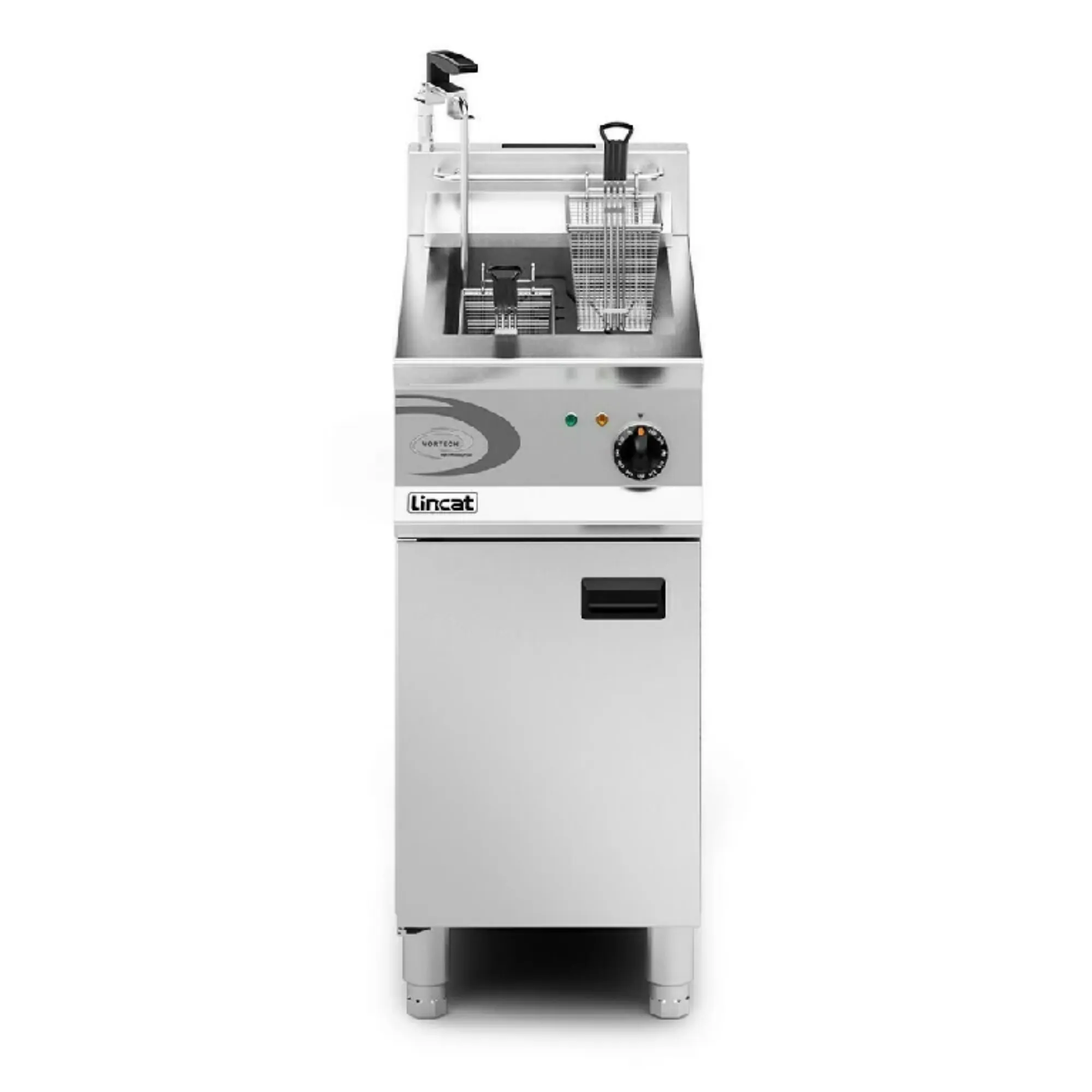 Picture of OG8115/OP/P - Lincat Opus 800 Propane Gas Free-standing Single Tank Fryer with Pumped Filtration - OG8115/OP/P