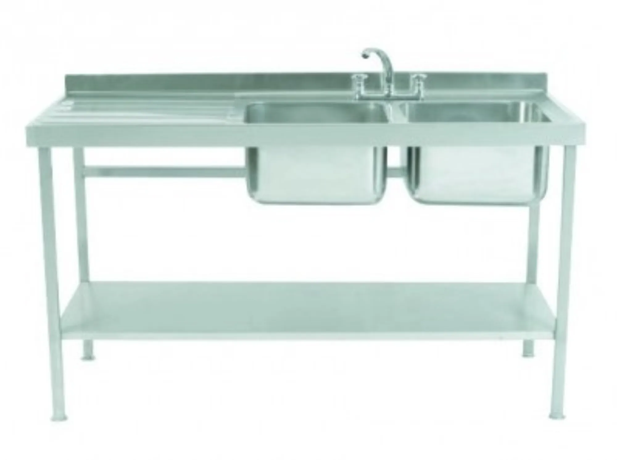 Picture of Parry SINK1570DBL - Stainless Steel Assembled Sink Double Bowl Single Drainer Left - SINK1570DBL