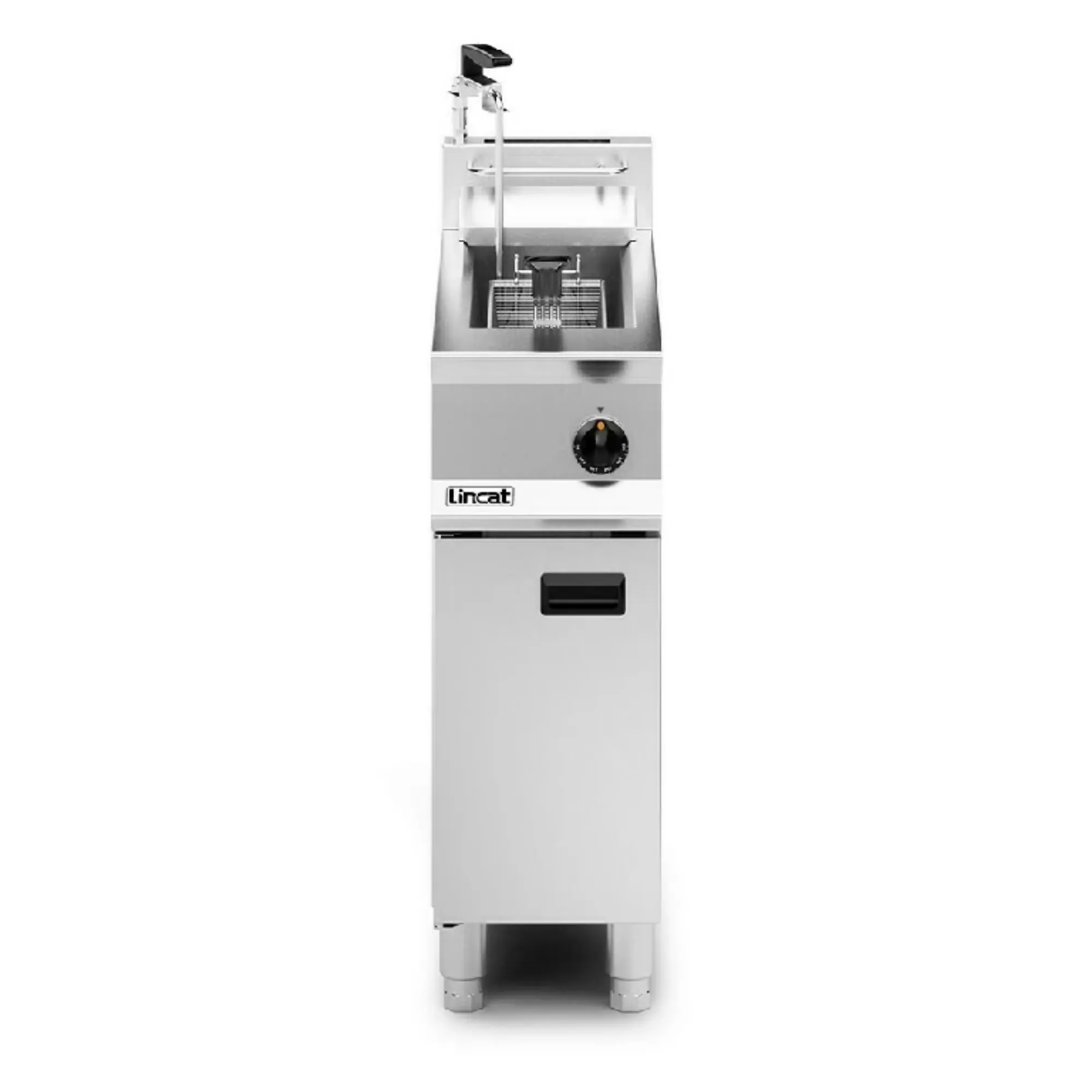 Picture of OG8110/OP/P - Lincat Opus 800 Propane Gas Free-standing Single Tank Fryer with Pumped Filtration - OG8110/OP/P