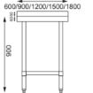 Picture of Vogue Stainless Steel Prep Table with Upstand 1200mm - T381