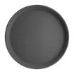 Picture of Olympia Kristallon Fibreglass Round Non-Slip Tray Black 280mm - J845