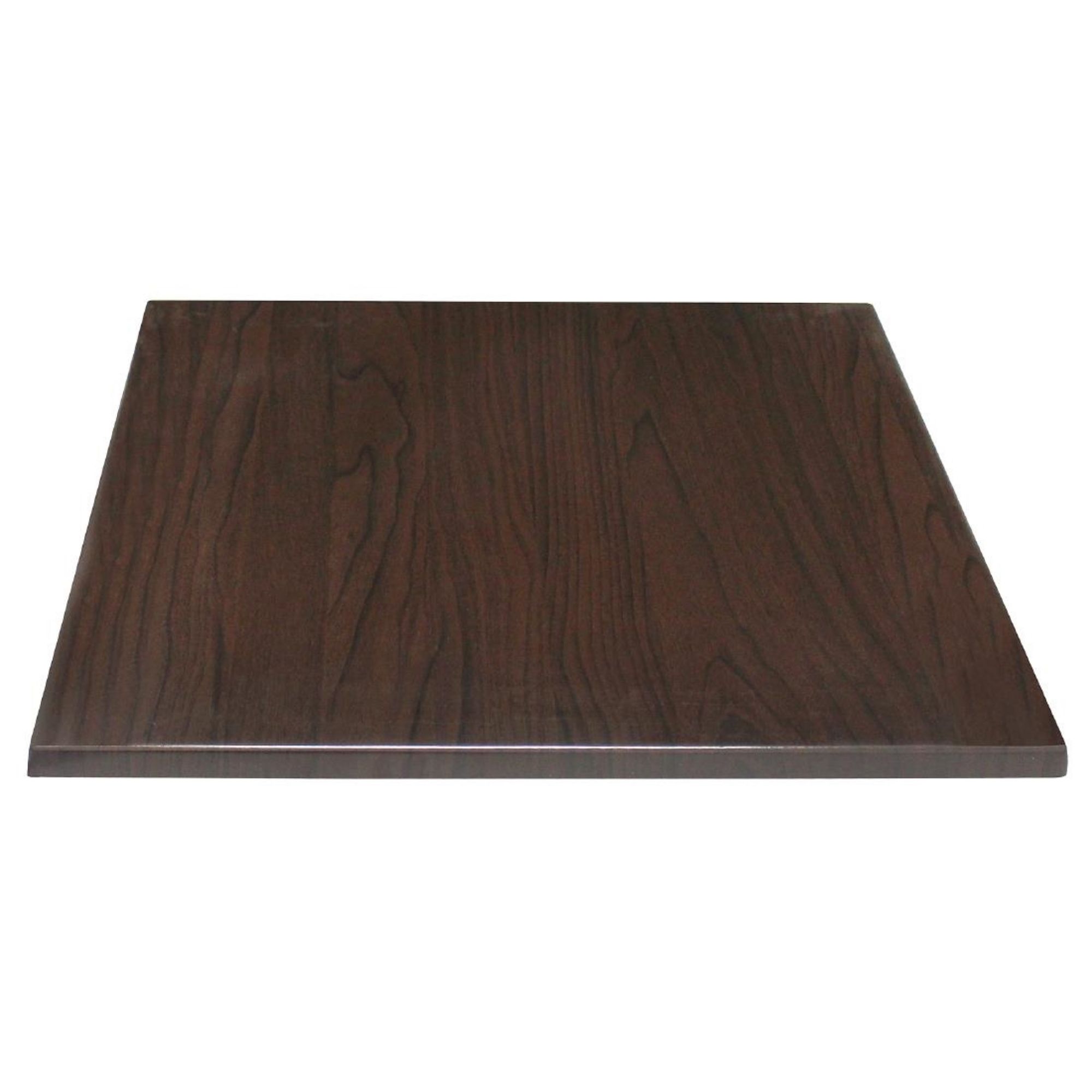 Picture of Bolero Pre-drilled Square Tabletop Dark Brown 700mm - GG639