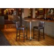 Picture of Bolero Pre-drilled Square Tabletop Dark Brown 700mm - GG639