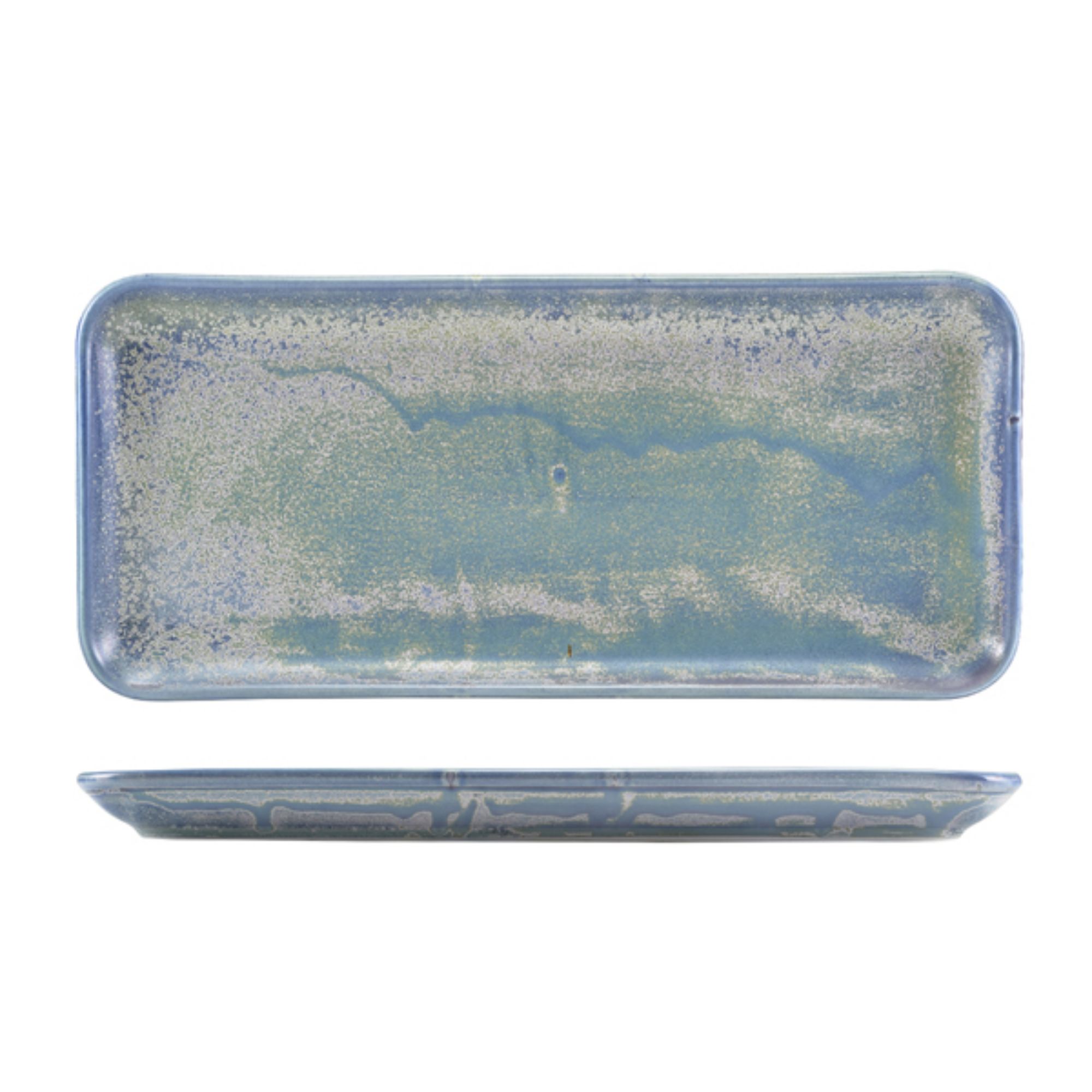 Picture of Terra Porcelain Seafoam Narrow Rectangular Platter 36 x 16.5cm - NR-PSF36