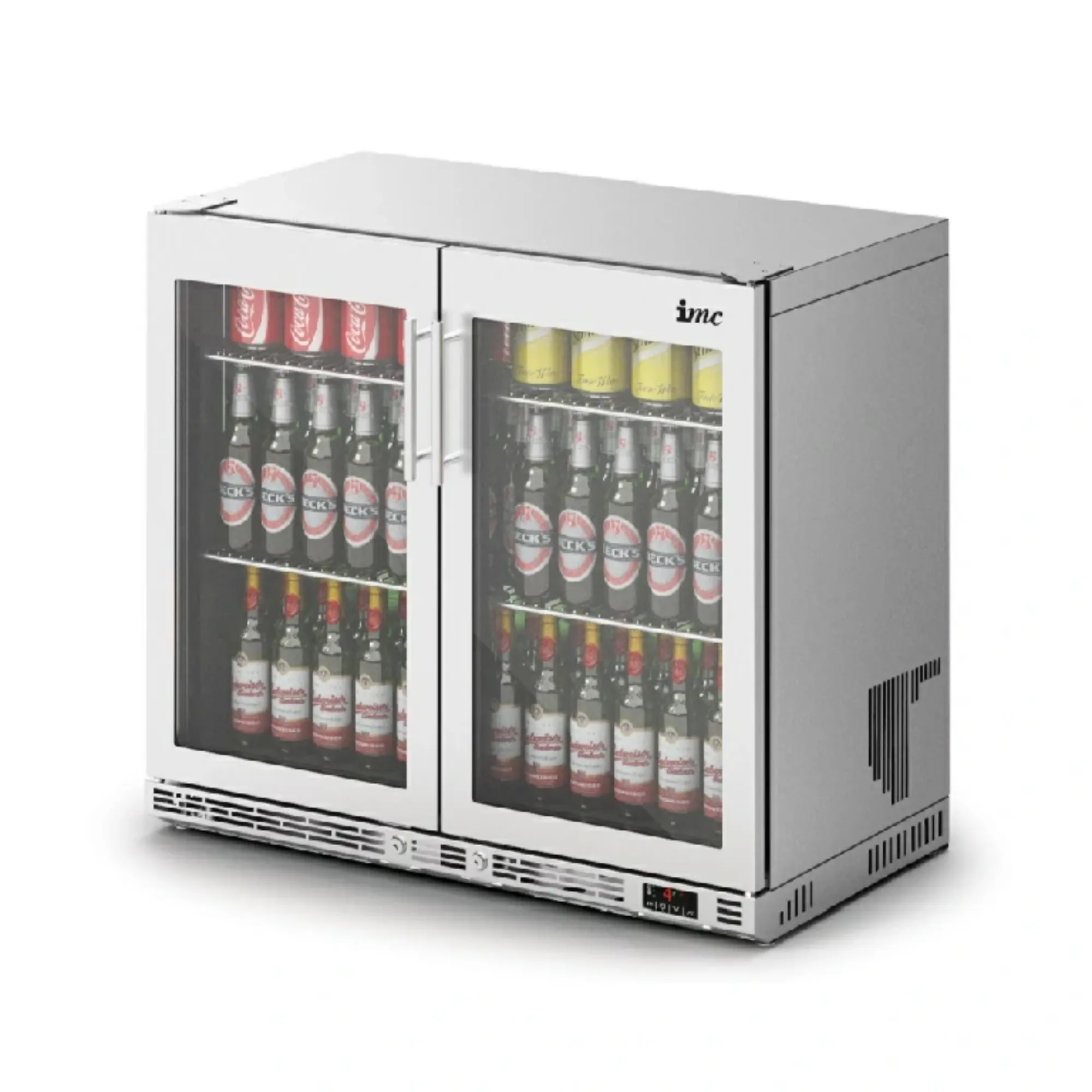 Picture of IMC Ventus V90 Bottle Cooler [Front Load] - Full Front Glass Door - Stainless Steel Frame - H 800 mm - W 900 mm - R290 - F76/272