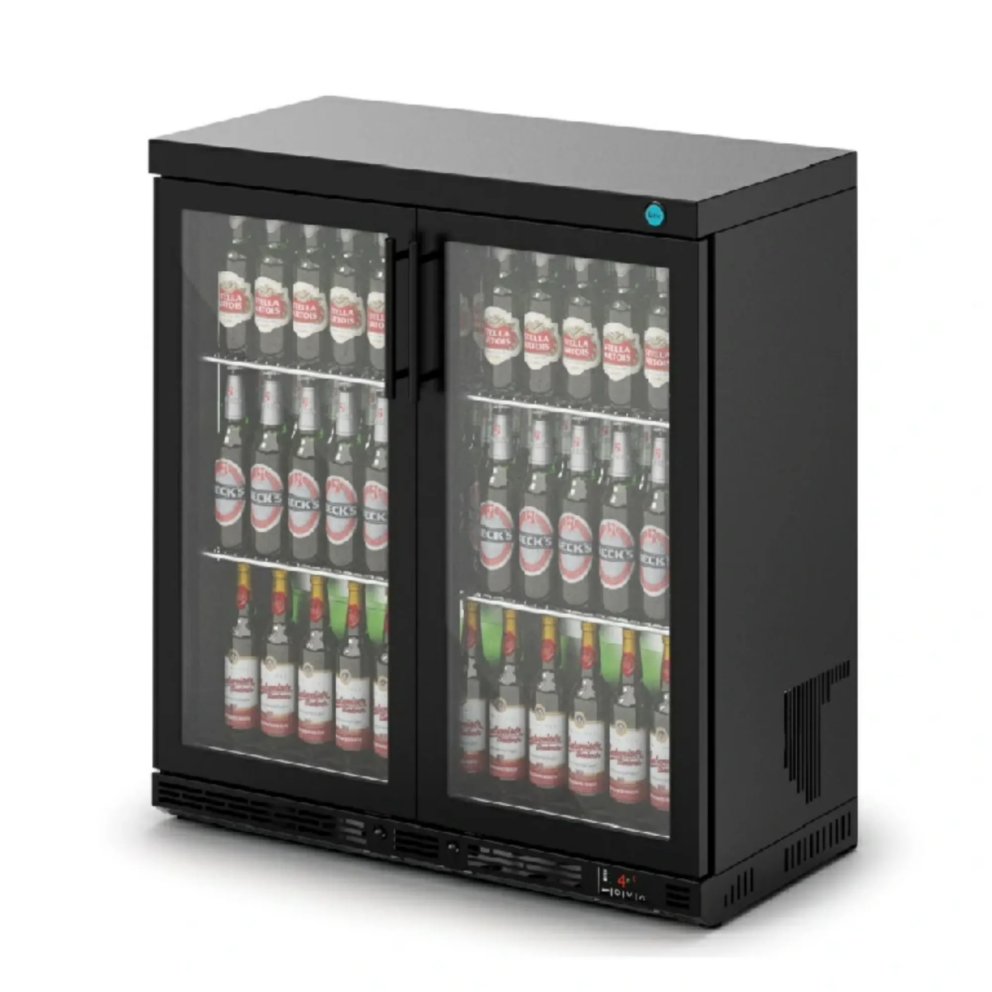 Picture of IMC Ventus V90 Bottle Cooler [Front Load] - Glass Door - Black Painted Frame - H 900 mm - W 900 mm - D 450 mm - R290 - F76/253/B