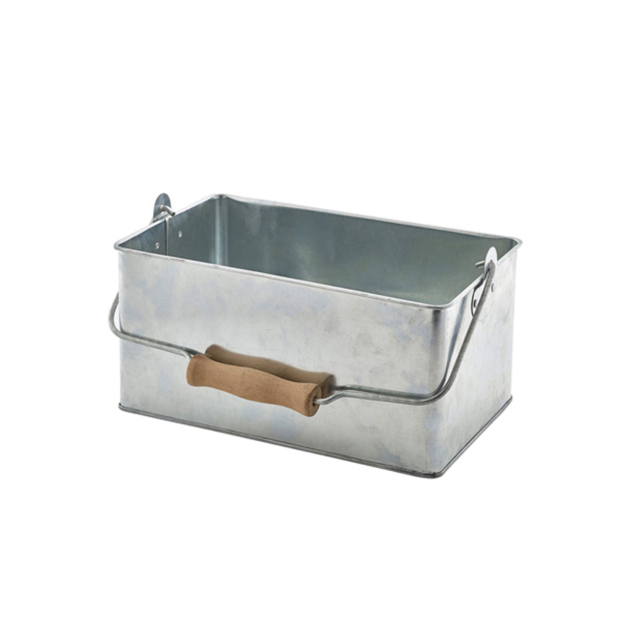 Picture of Galvanised Steel Rectangular Table Caddy 24.5x15.5x12.5cm - GSTC2415
