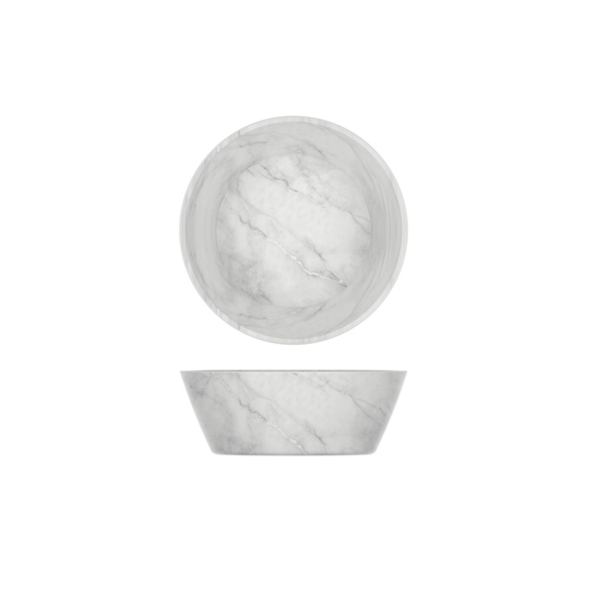 Picture of White Marble Agra Melamine Bowl 20.5 x 7.5cm - AG200924