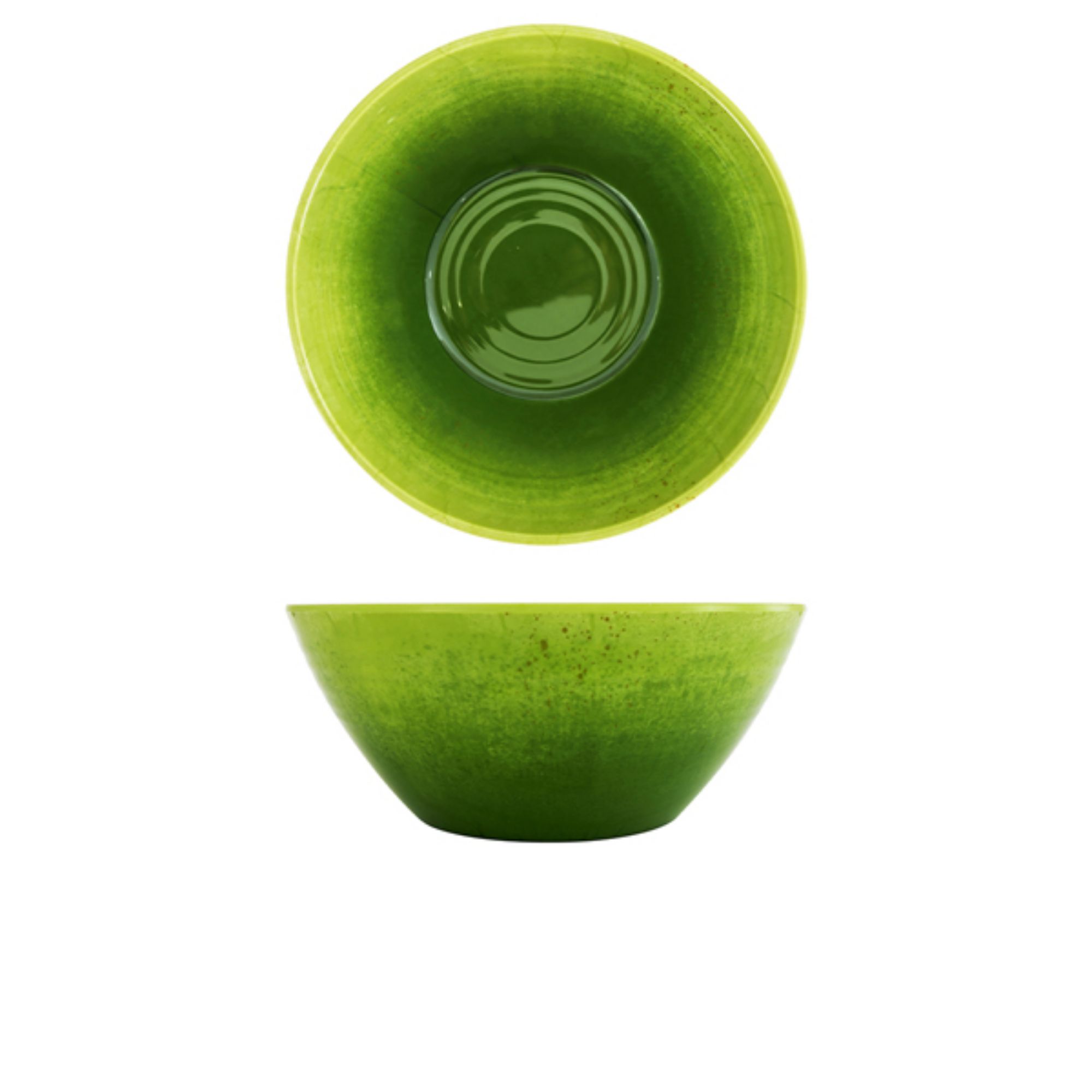 Picture of Light Green Glazed Melamine Casablanca Bowl 24.5 x 10cm - CA240936